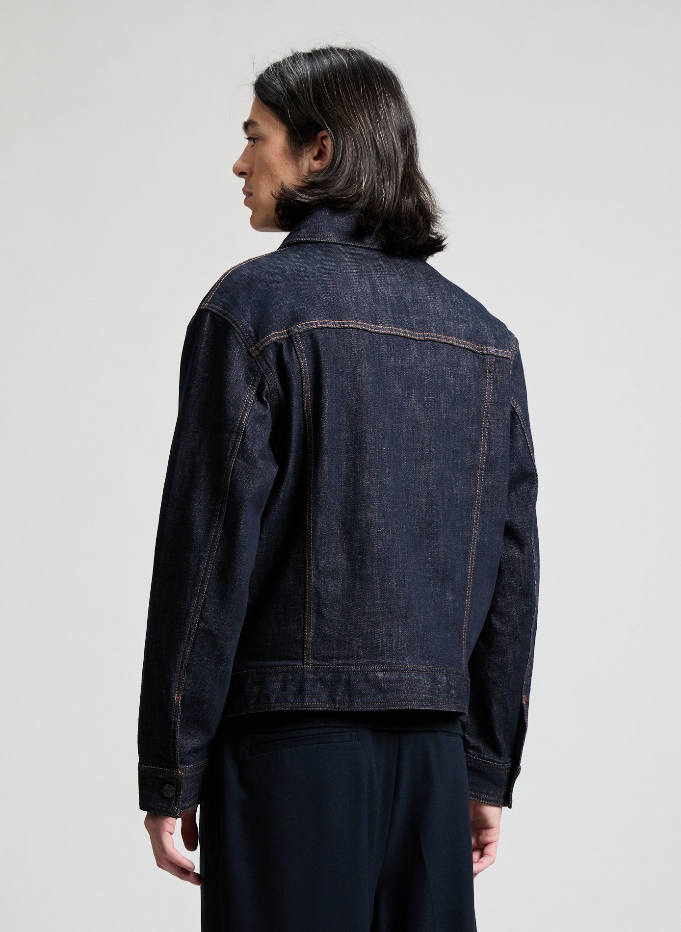 Veste droite en jean  ARMANI EXCHANGE Bleu