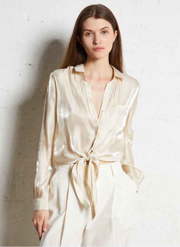 Chemise droite Beige by IKKS IKKS Chemise droite Beige