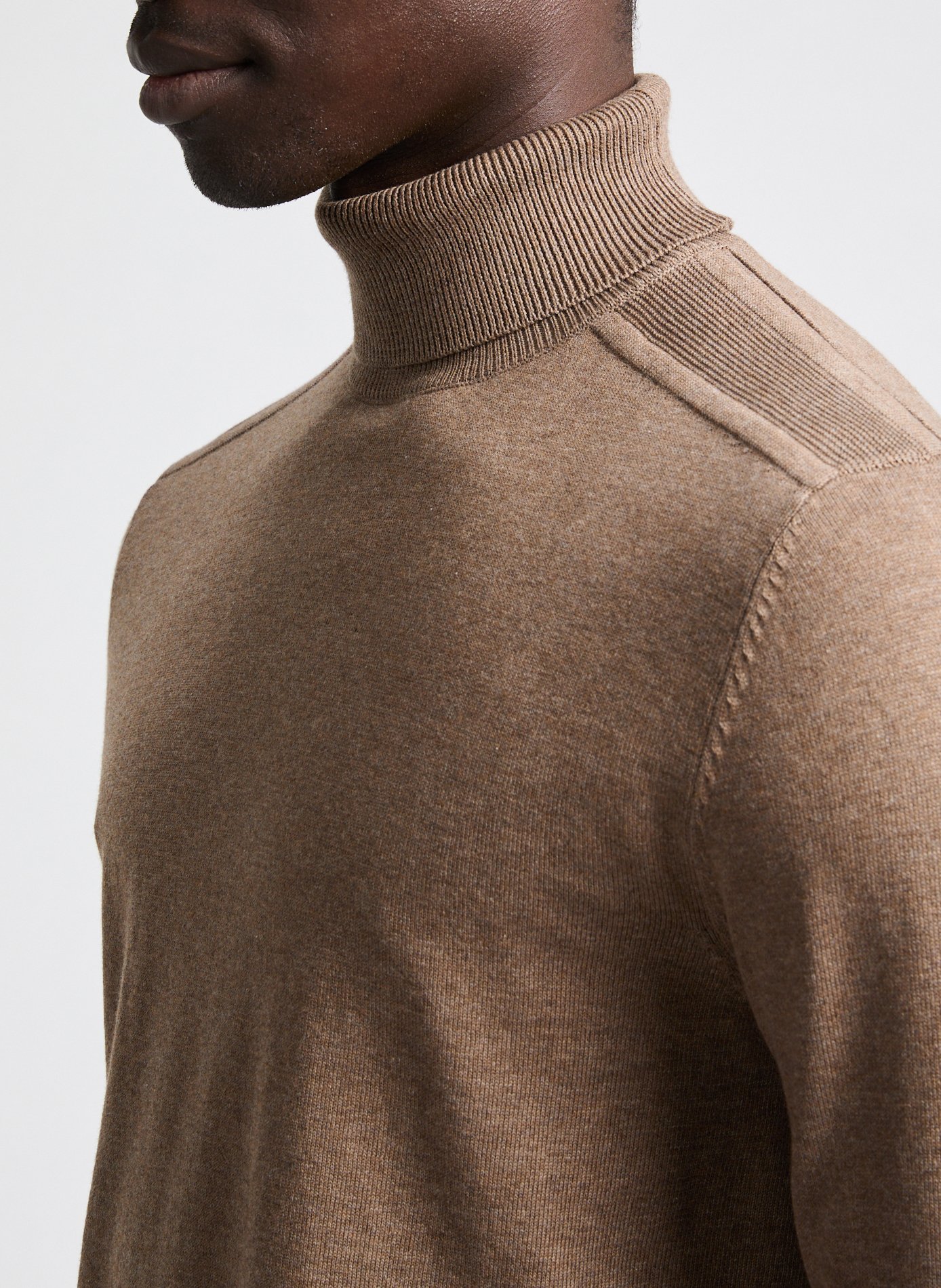 Turtleneck jumper SELECTED Beige