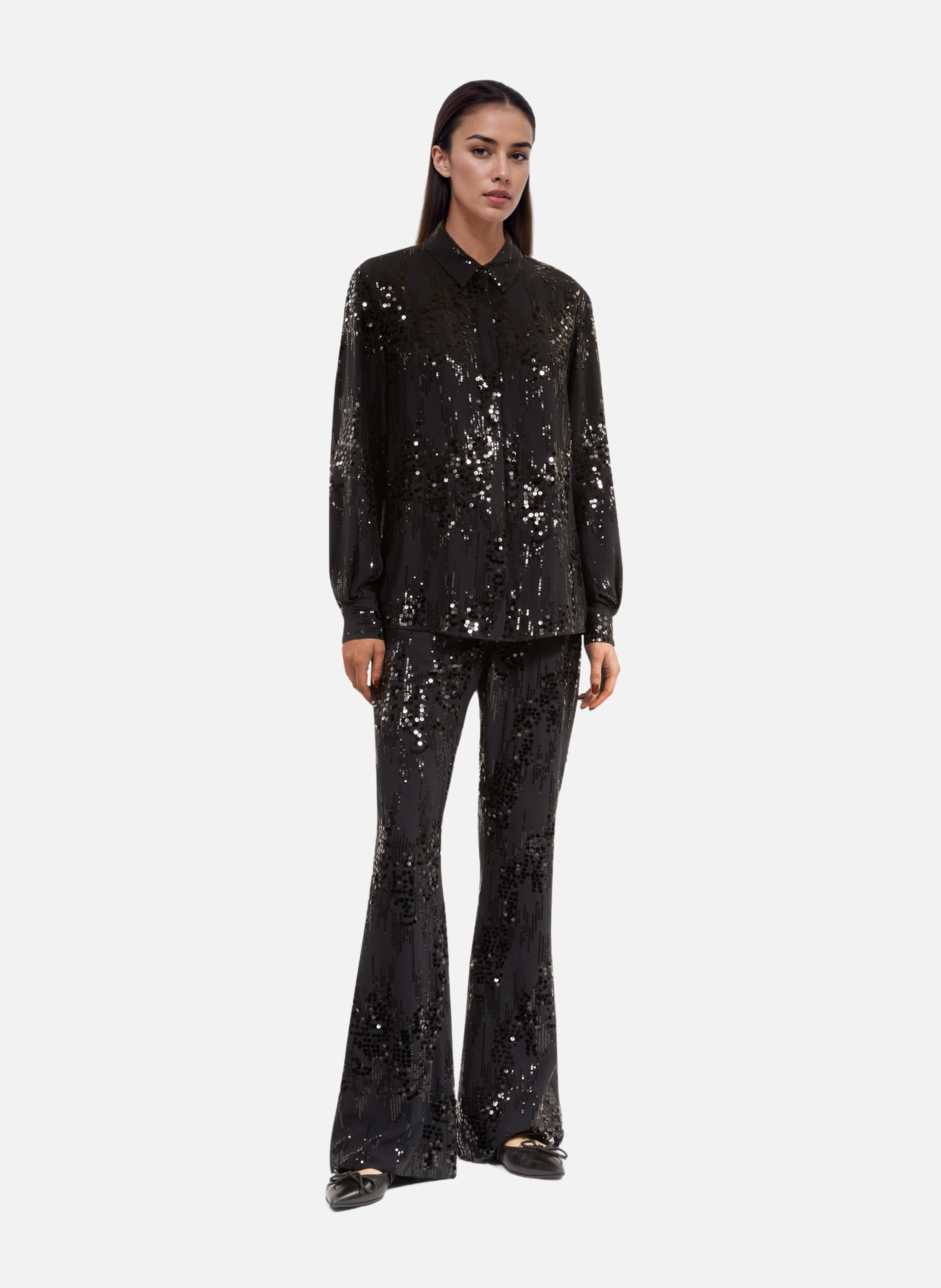 Chemise à sequins THE KOOPLES Noir
