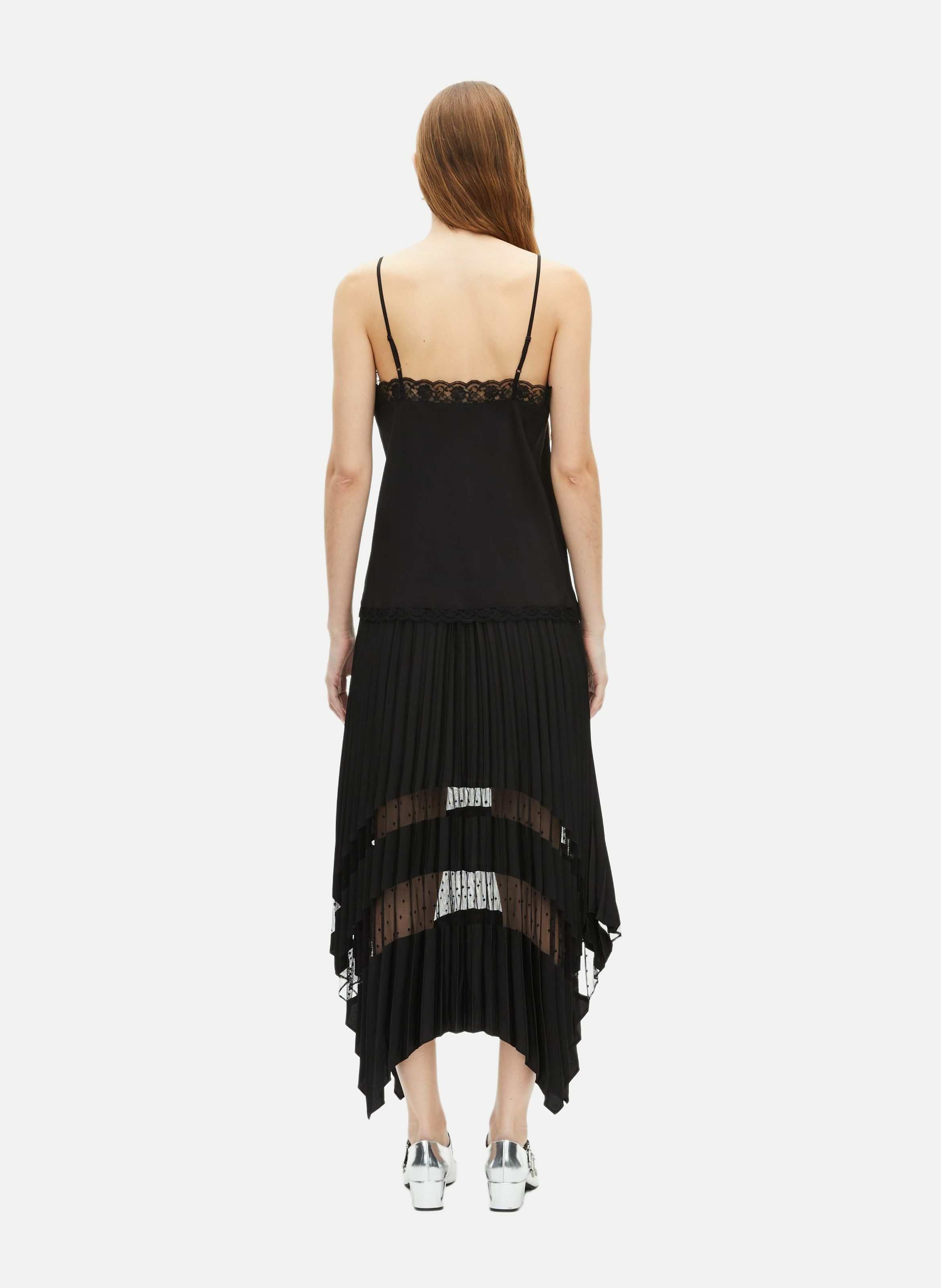 Caraco en soie et dentelle THE KOOPLES Noir