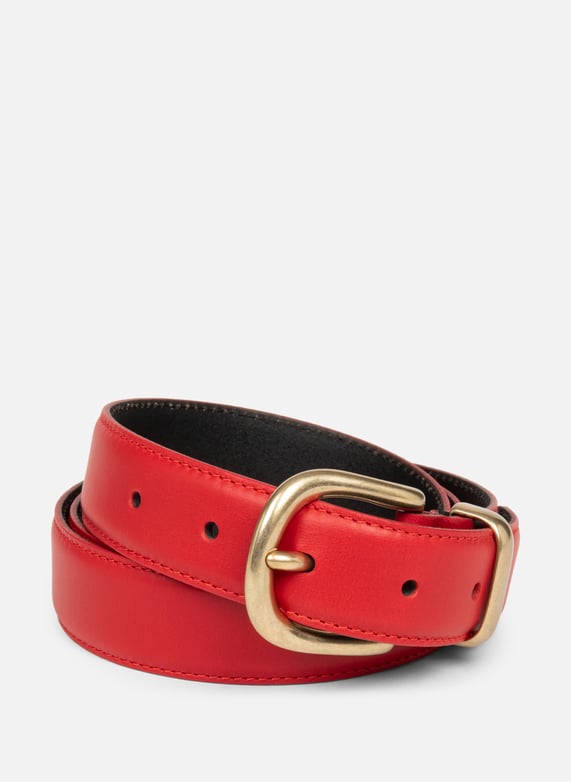 Ceinture - ceinture cuir lisse femme | Rouge by LANCASTER Ceinture - ceinture cuir lisse femme Rouge
