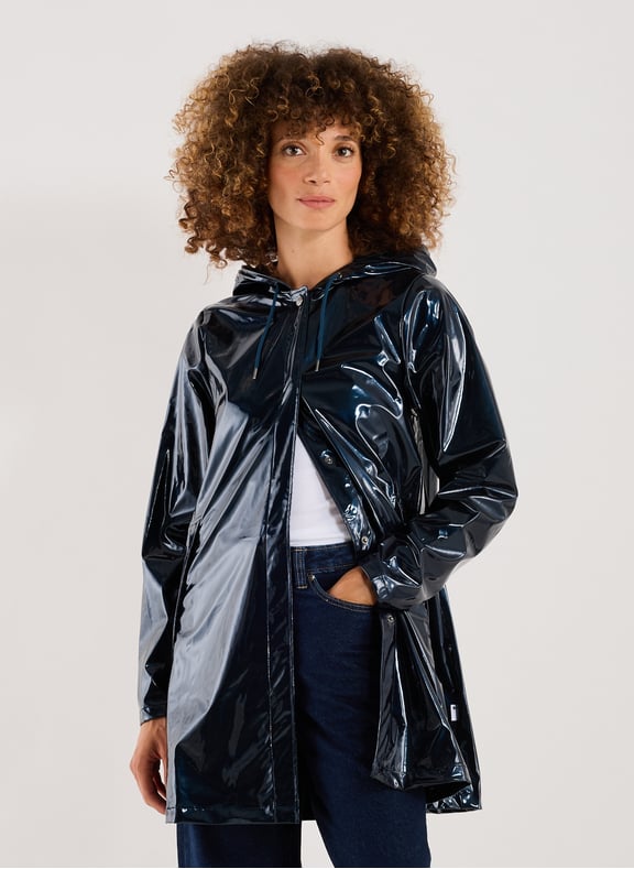 Long shiny parka Blue by RAINS RAINS Long shiny parka Blue