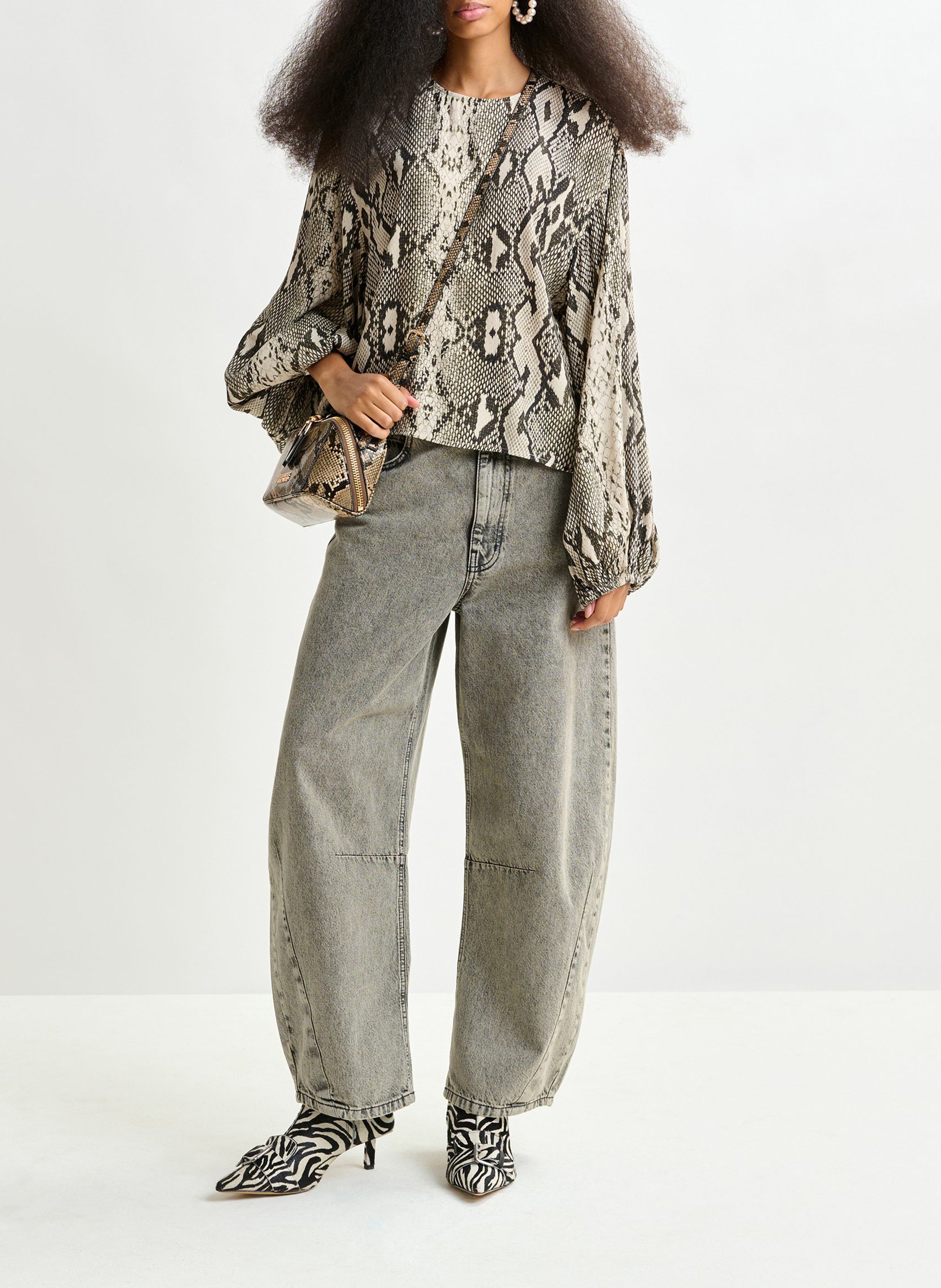 Blouse col rond imprimée Inemy ESSENTIEL ANTWERP Vert