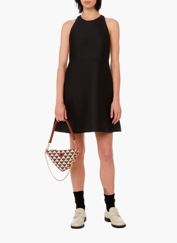 Mini dress with cross-Over back Black Prada - Women | Printemps.com Mini dress with cross-Over back Black Prada - Women | Printemps.com