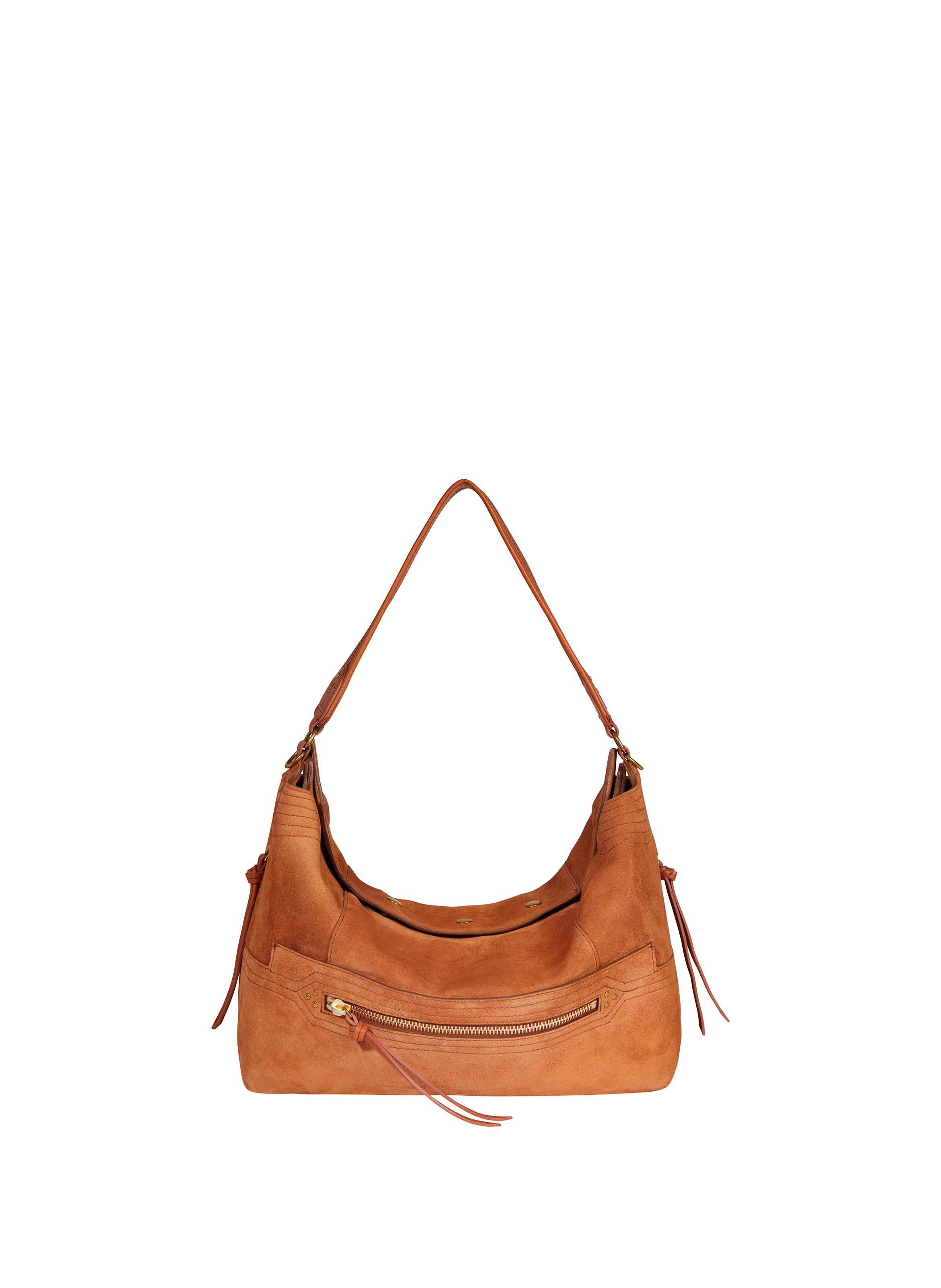 JÉRÔME DREYFUSS Lucky calf leather baguette bag Brown