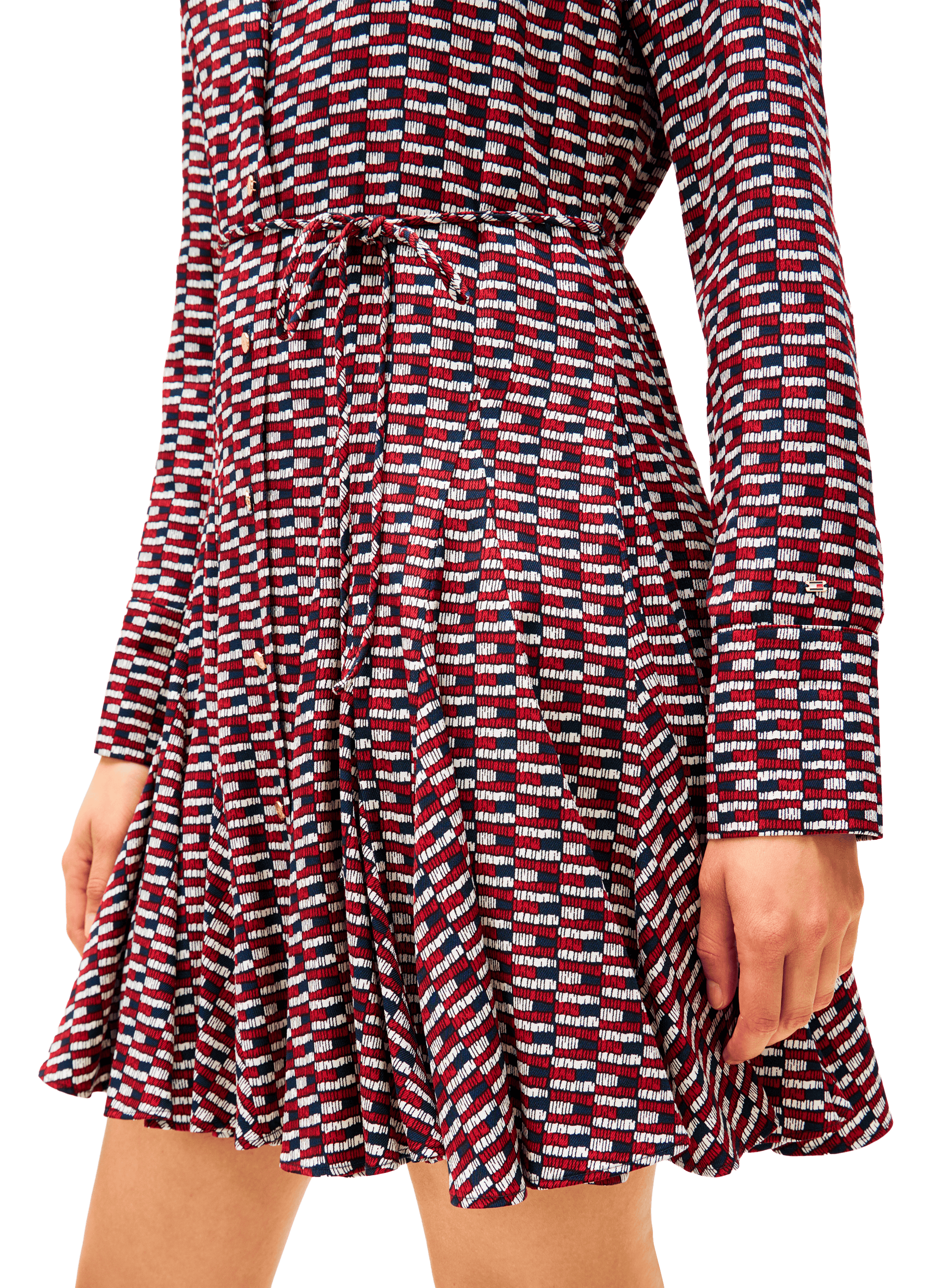 Short printed shirt dress TOMMY HILFIGER Blue