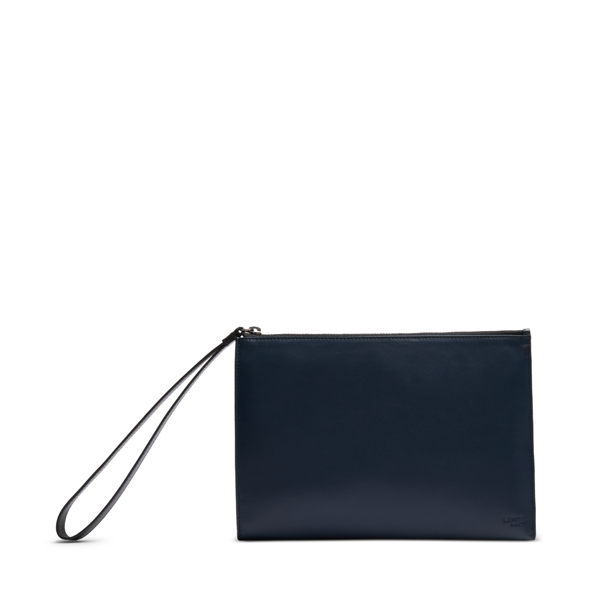 Pochette zippée léon de lancel en cuir LANCEL Bleu