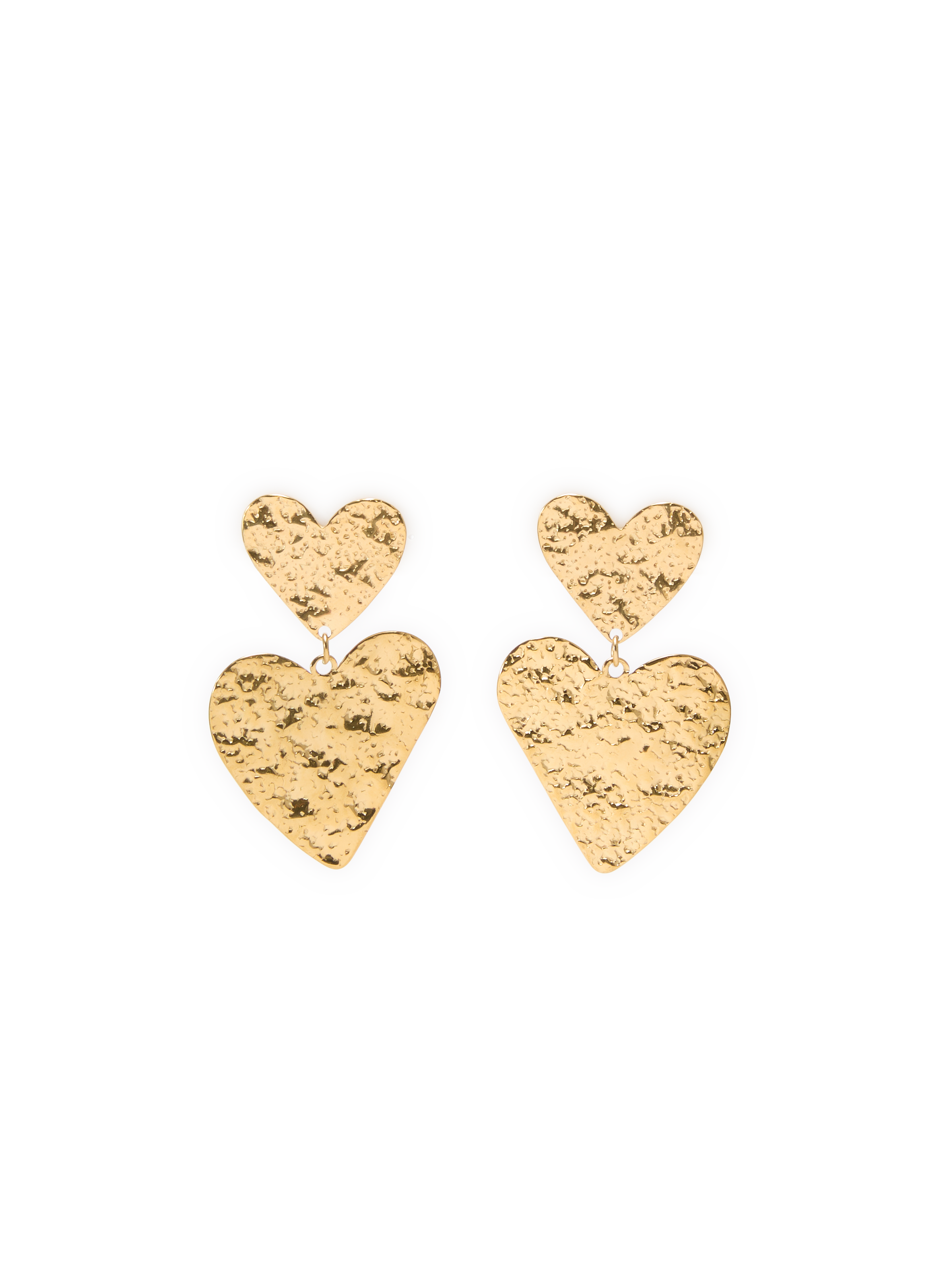 AU PRINTEMPS PARIS Boucles d'oreille coeurs Doré