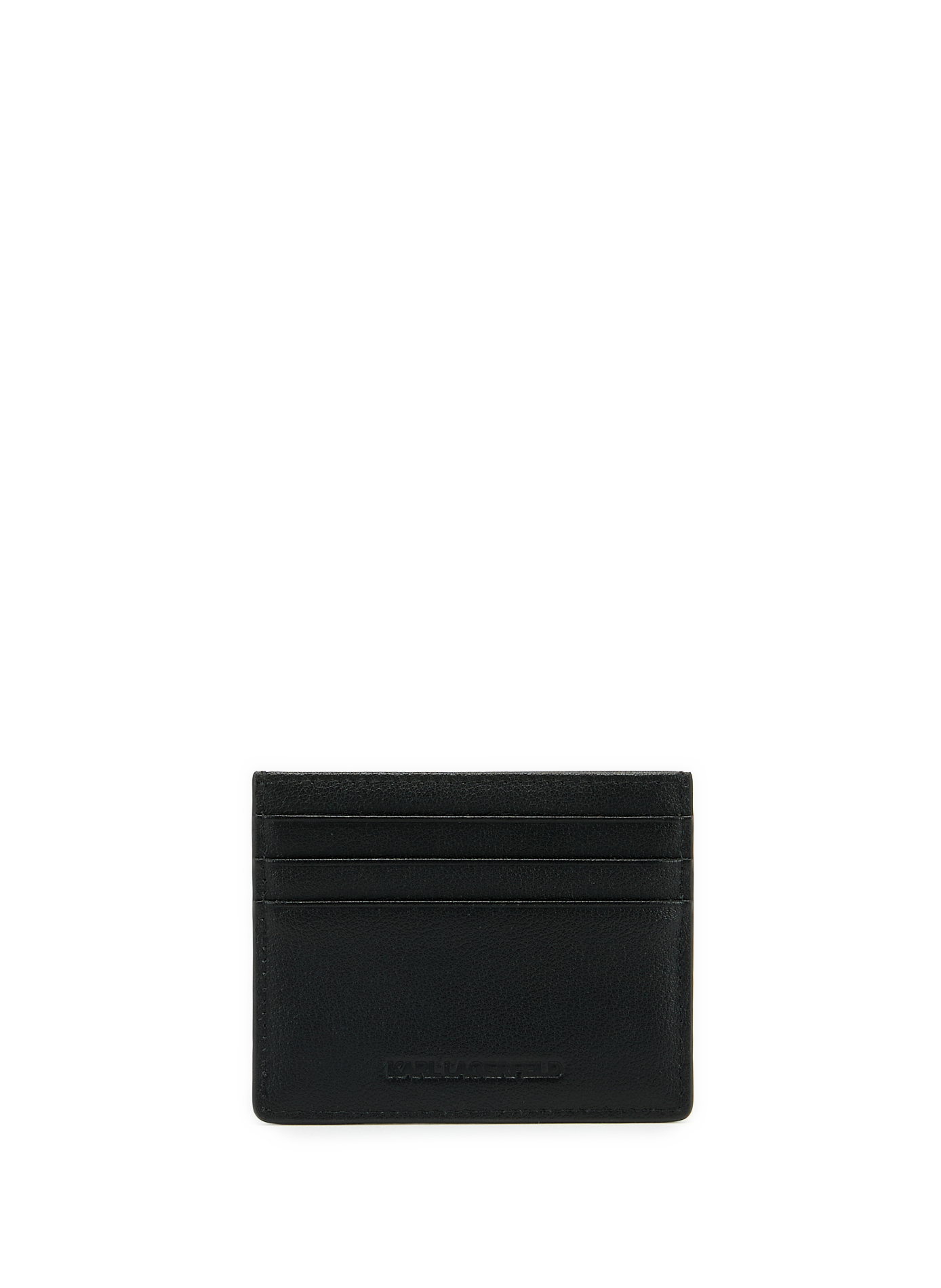 Porte-cartes en cuir KARL LAGERFELD Noir