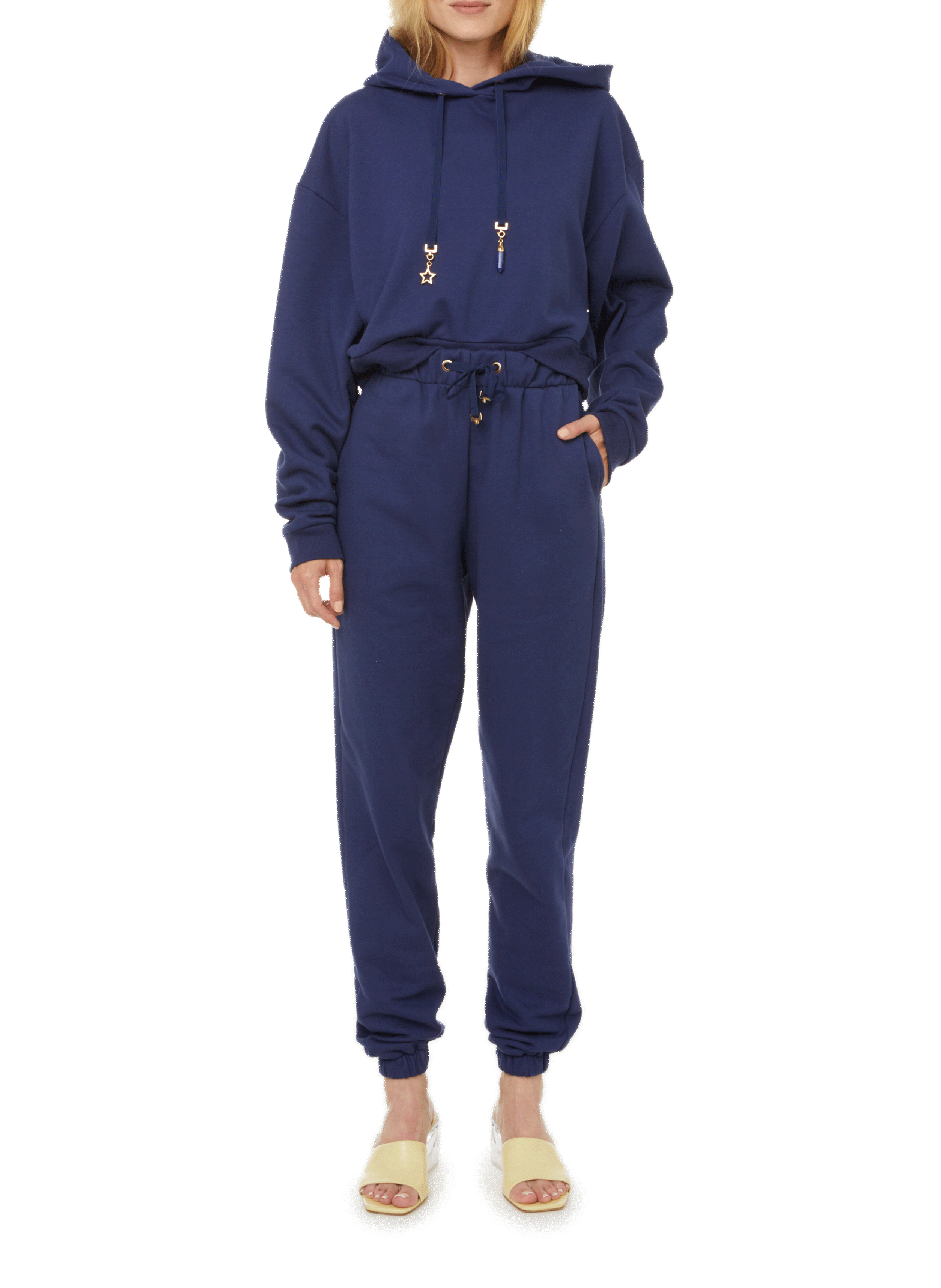 Pantalon de survêtement en coton THE SOCIAL SUNDAY Bleu