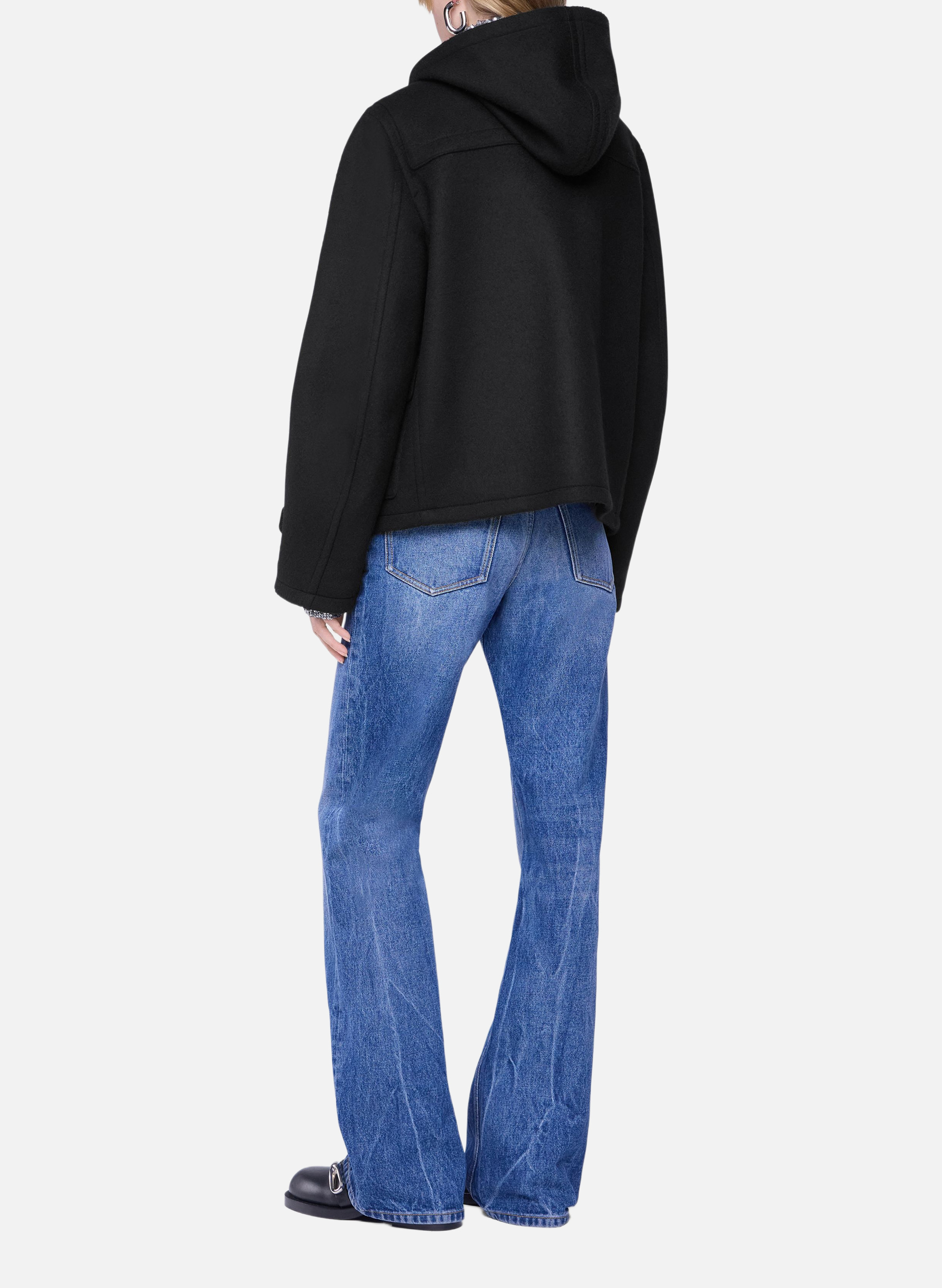 Manteau court en laine RABANNE Noir