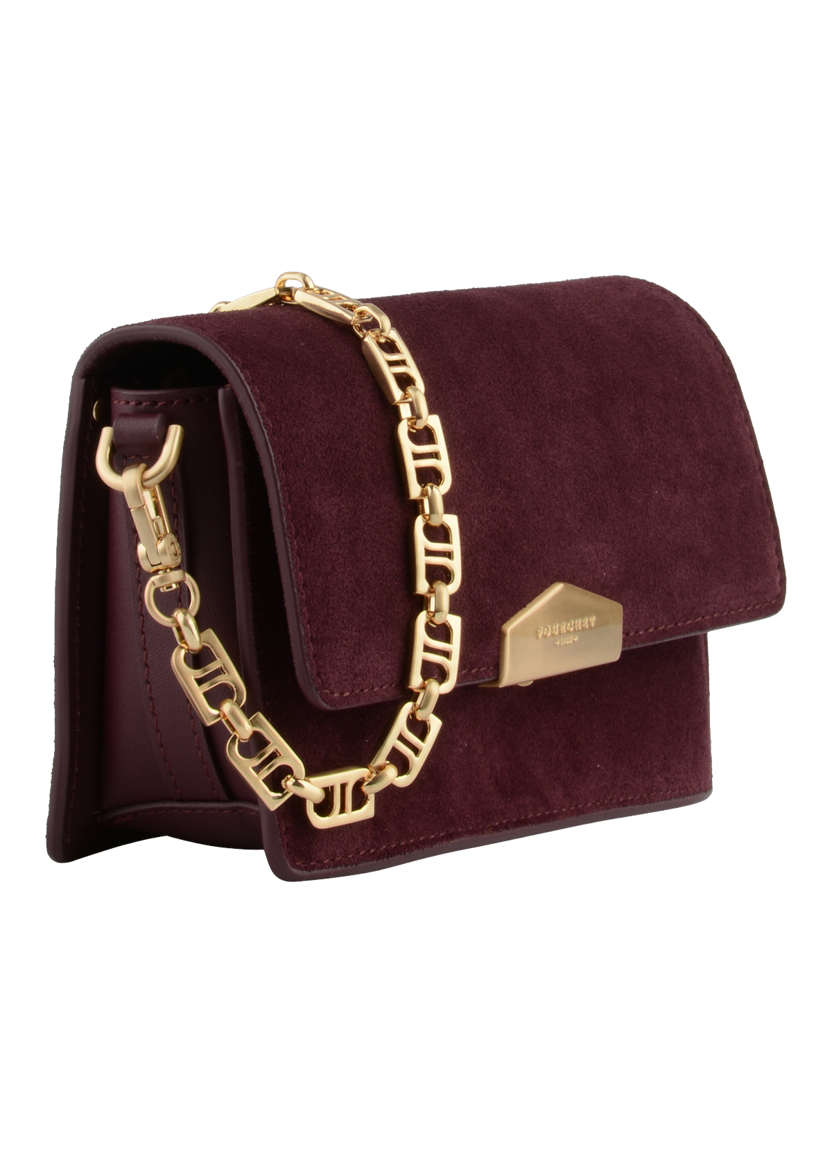 Anjou daim | porté épaule pm POURCHET Rouge