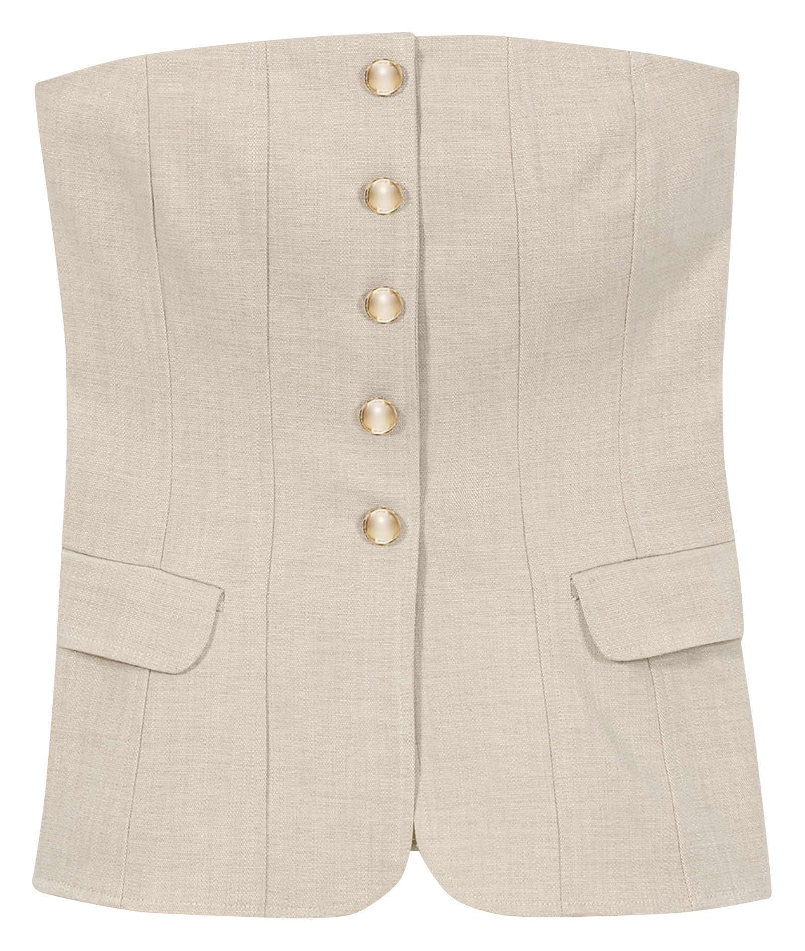 Top bustier ajusté MAJE Beige