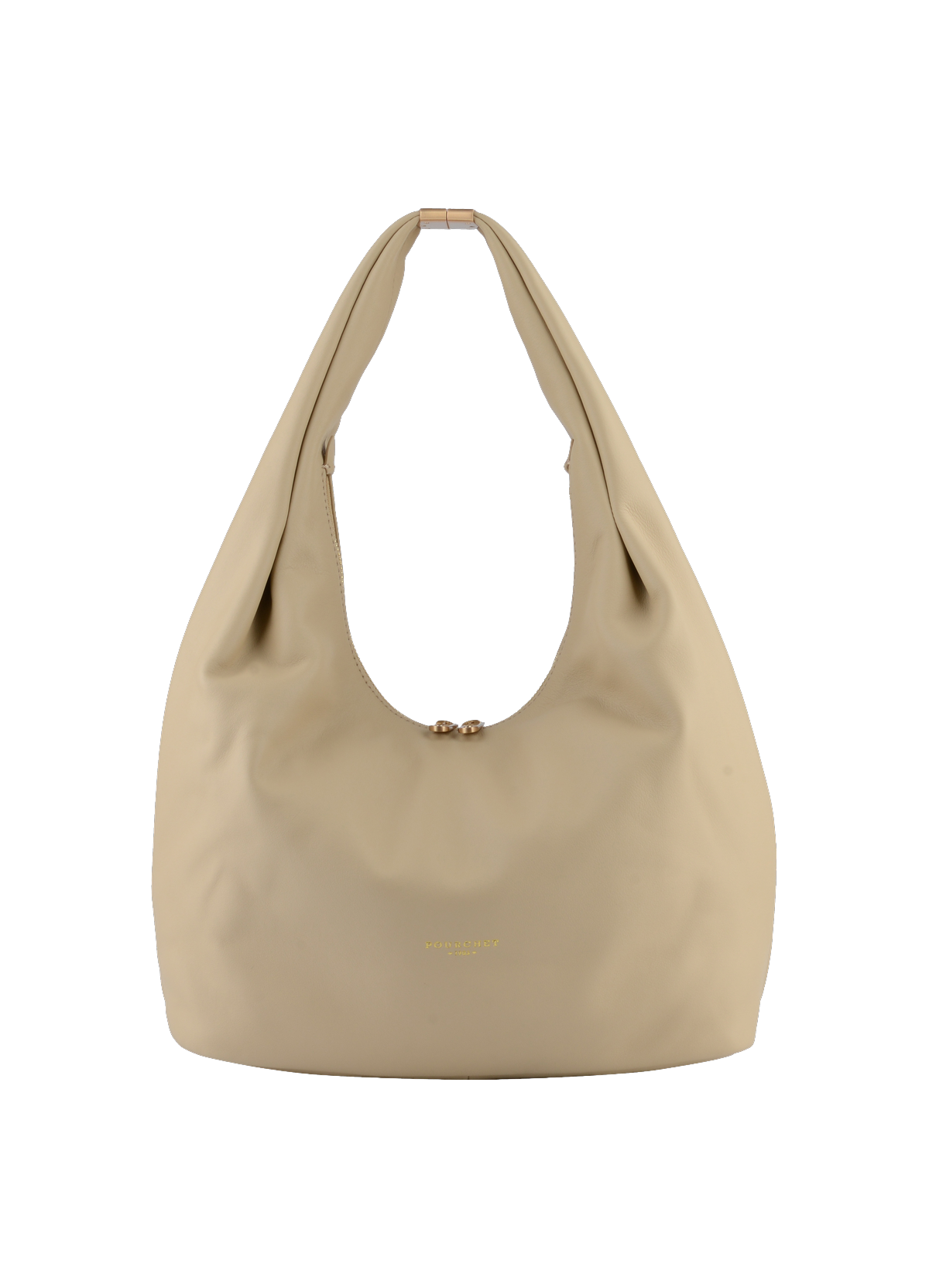 Arche | sac besace hobo en cuir de vachette POURCHET Beige
