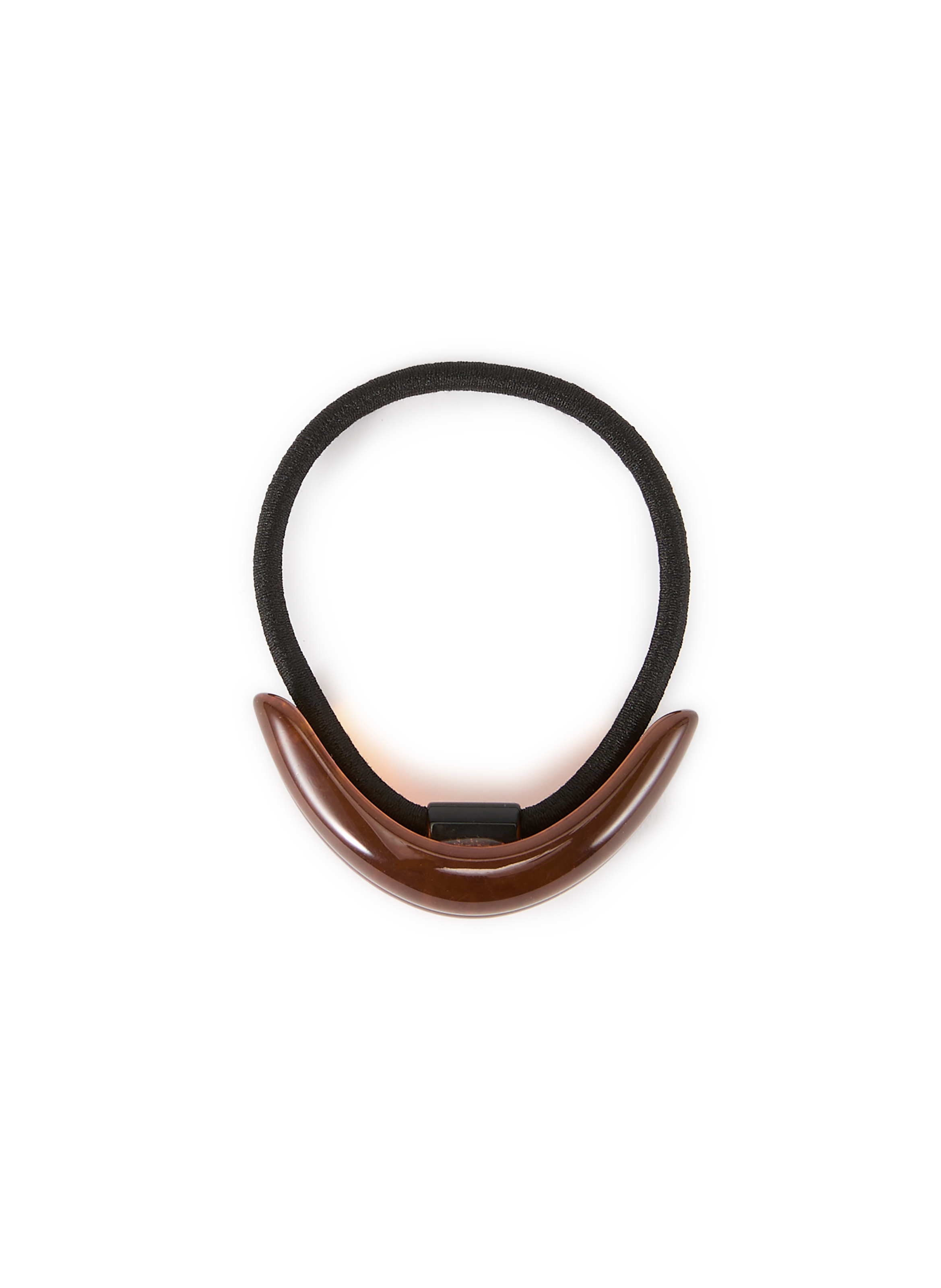 Elastic hair tie with shiny resin detail AU PRINTEMPS PARIS Brown