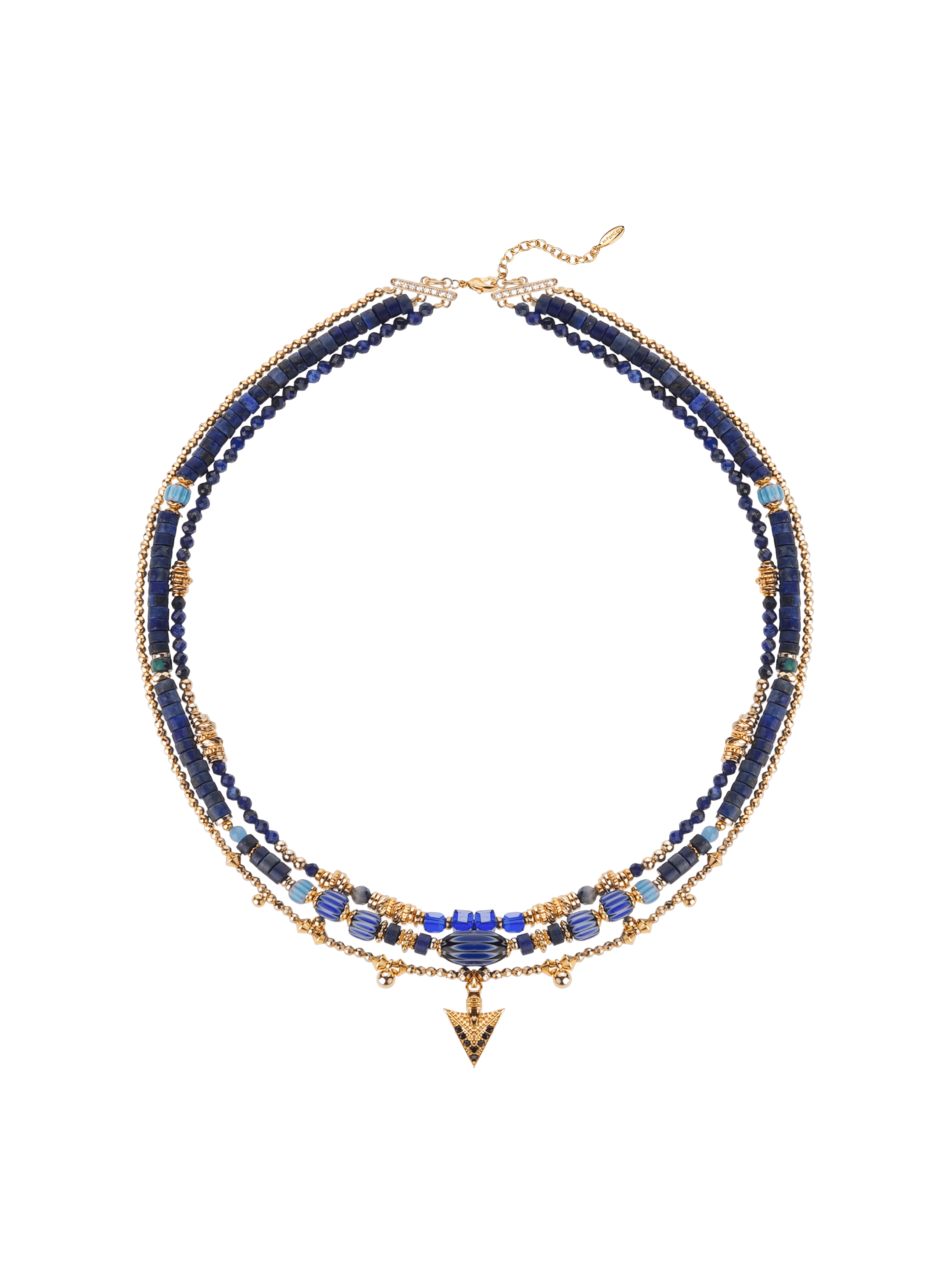 Collier multirang avec perles et sequins trion HIPANEMA Bleu