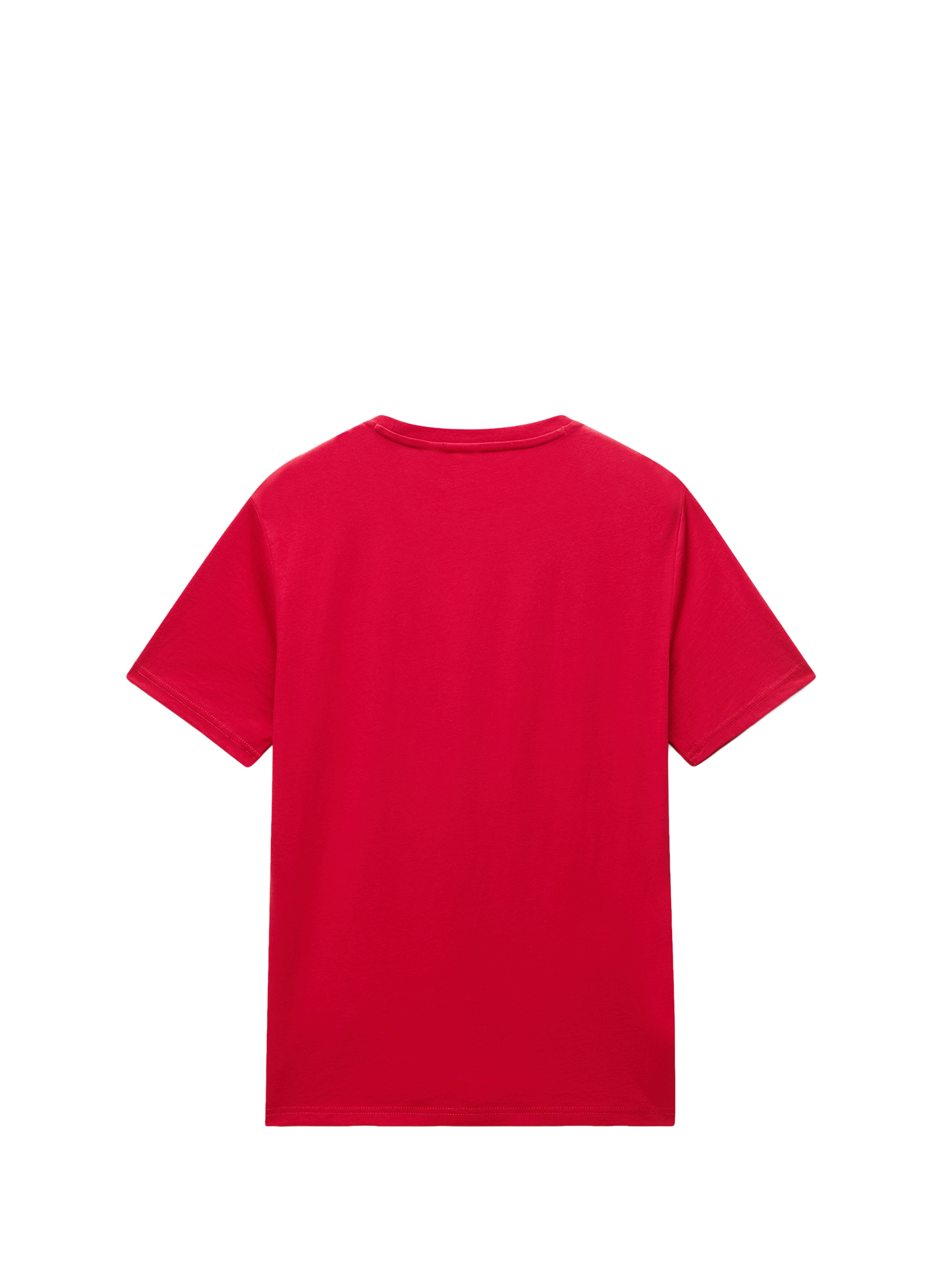 T-shirt col rond en coton NAPAPIJRI Rouge