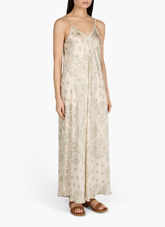 Flowy buffalo dress with thin straps Beige Aokyanos - Women | Printemps.com Flowy buffalo dress with thin straps Beige Aokyanos - Women | Printemps.com
