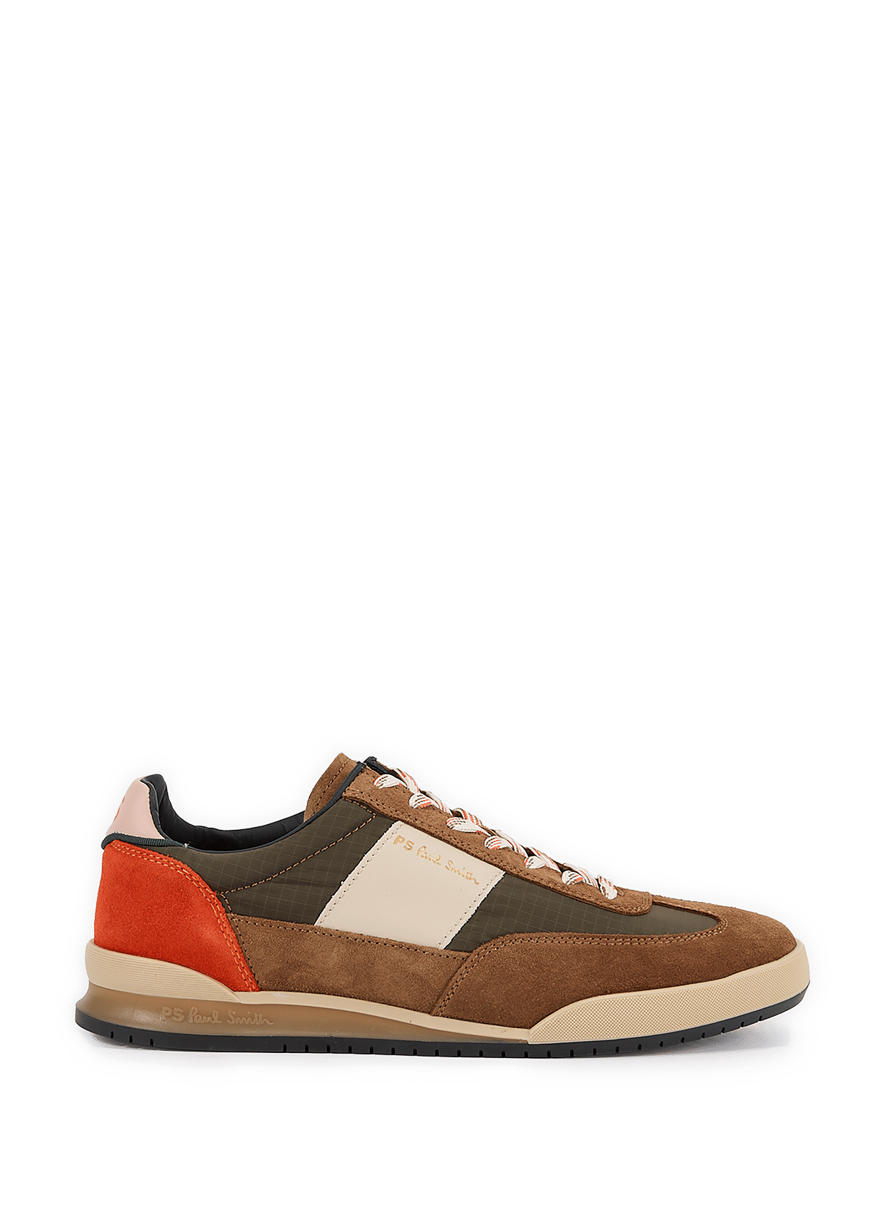 Baskets en cuir mélangé PAUL SMITH Kaki