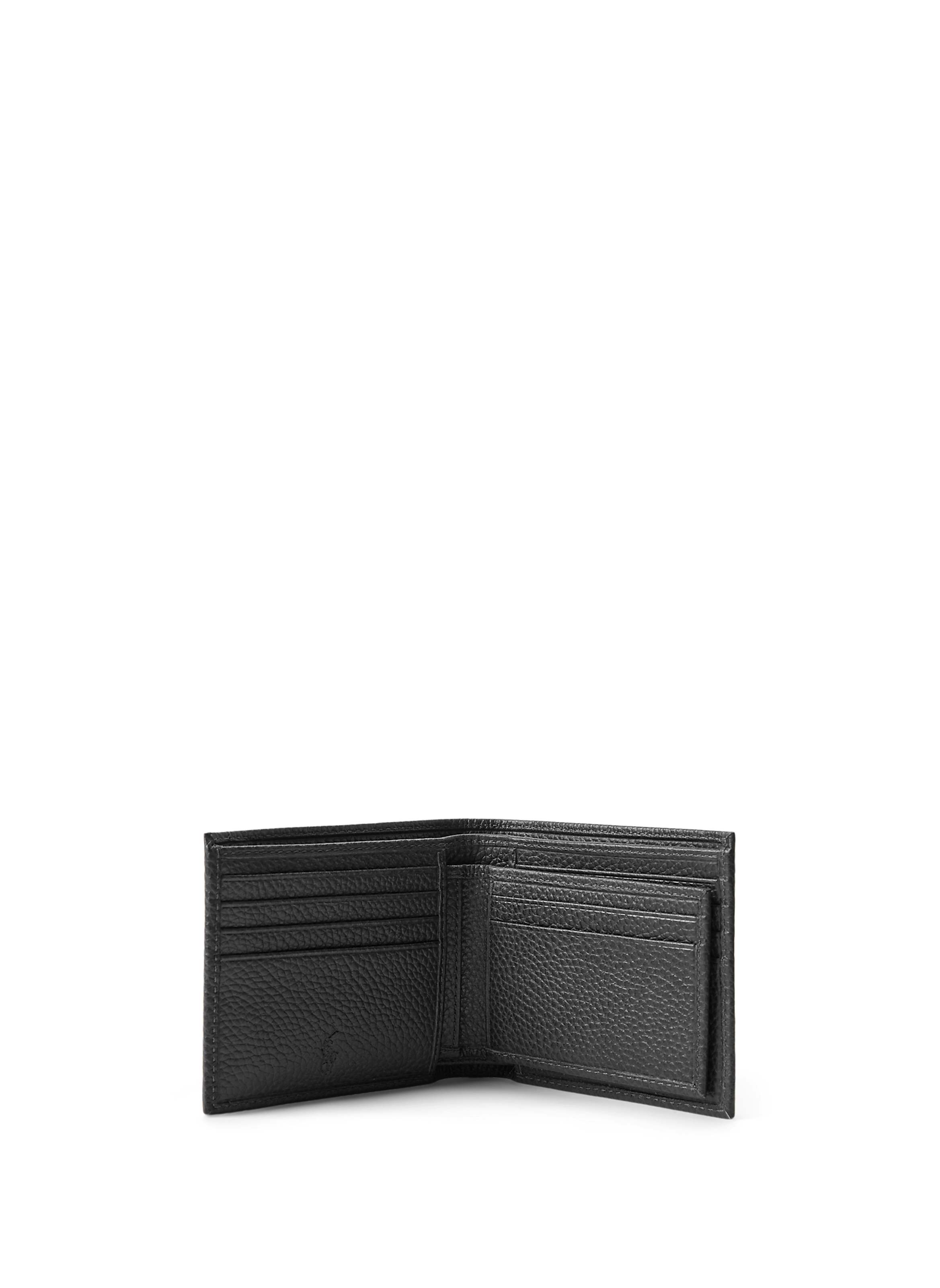 Portefeuille en cuir de vache POLO RALPH LAUREN Noir