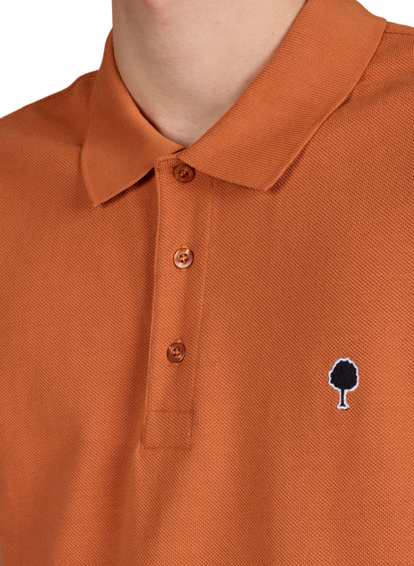 Short-sleeve cotton polo Lumigny FAGUO Orange