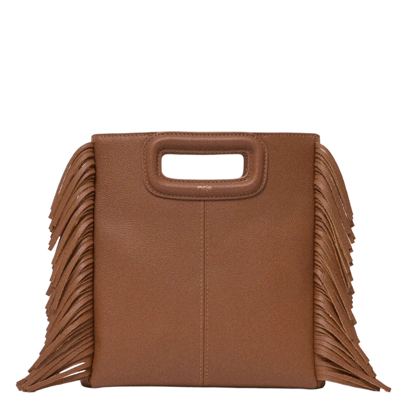 Sac bandoulière en cuir m MAJE Marron