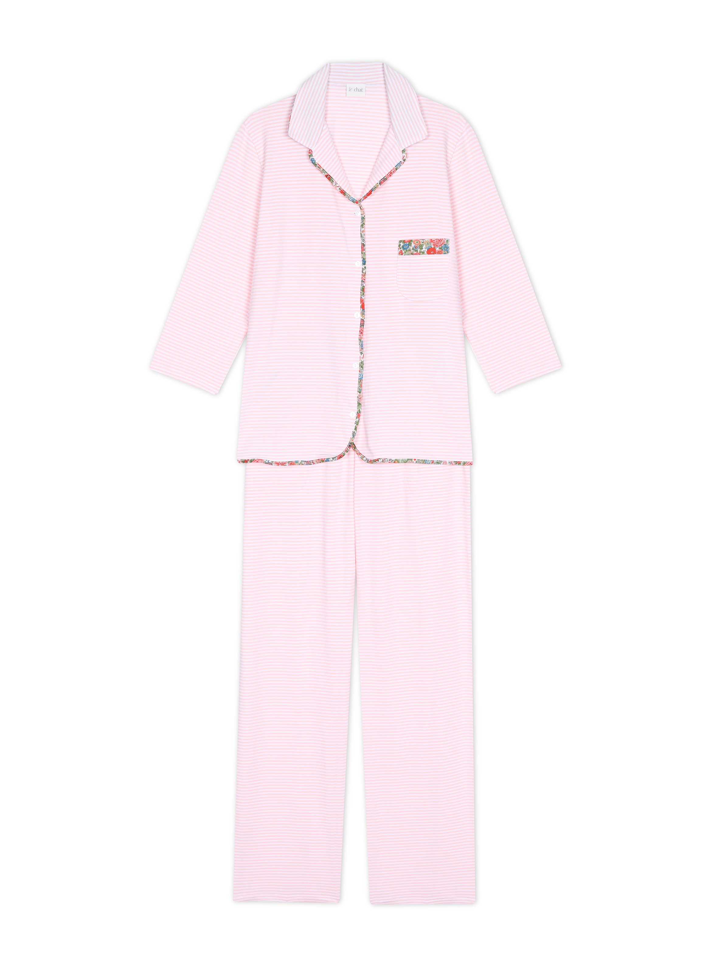 Pyjama boutonné en coton garden 206 LE CHAT Multicolore