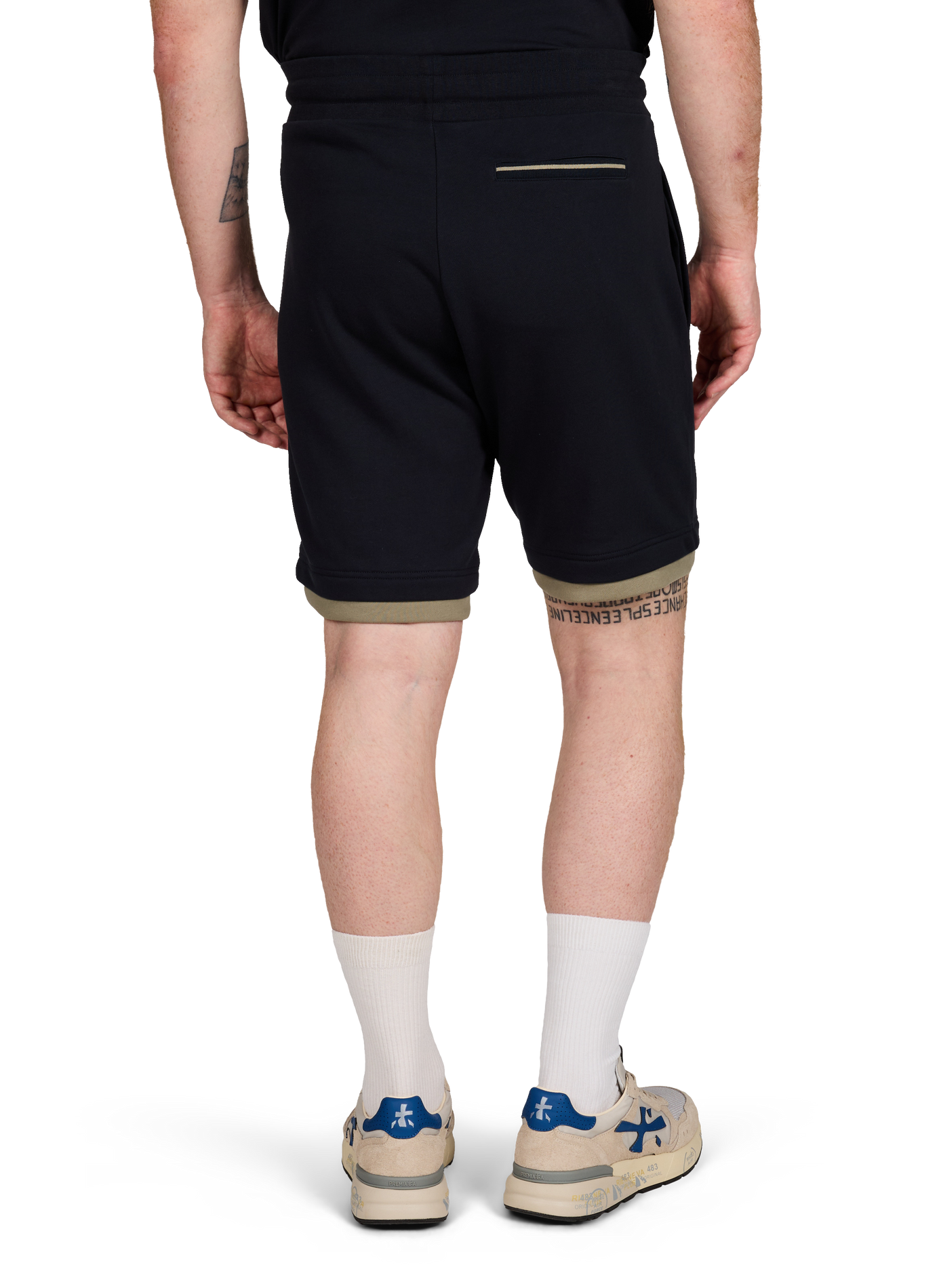 Short avec cordons en coton mélangé EDEN PARK Beige