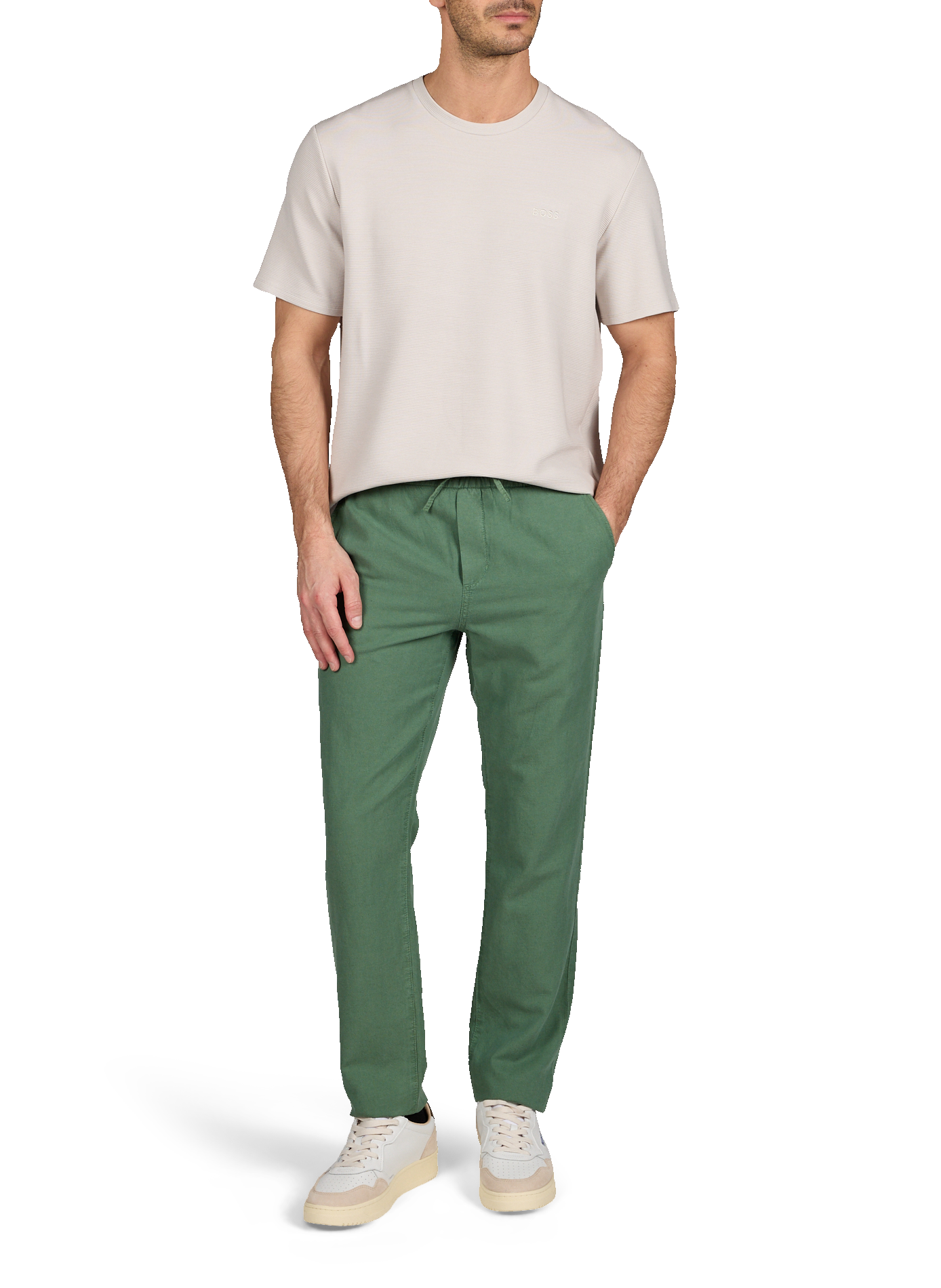 Dreuille tapered trousers FAGUO Green