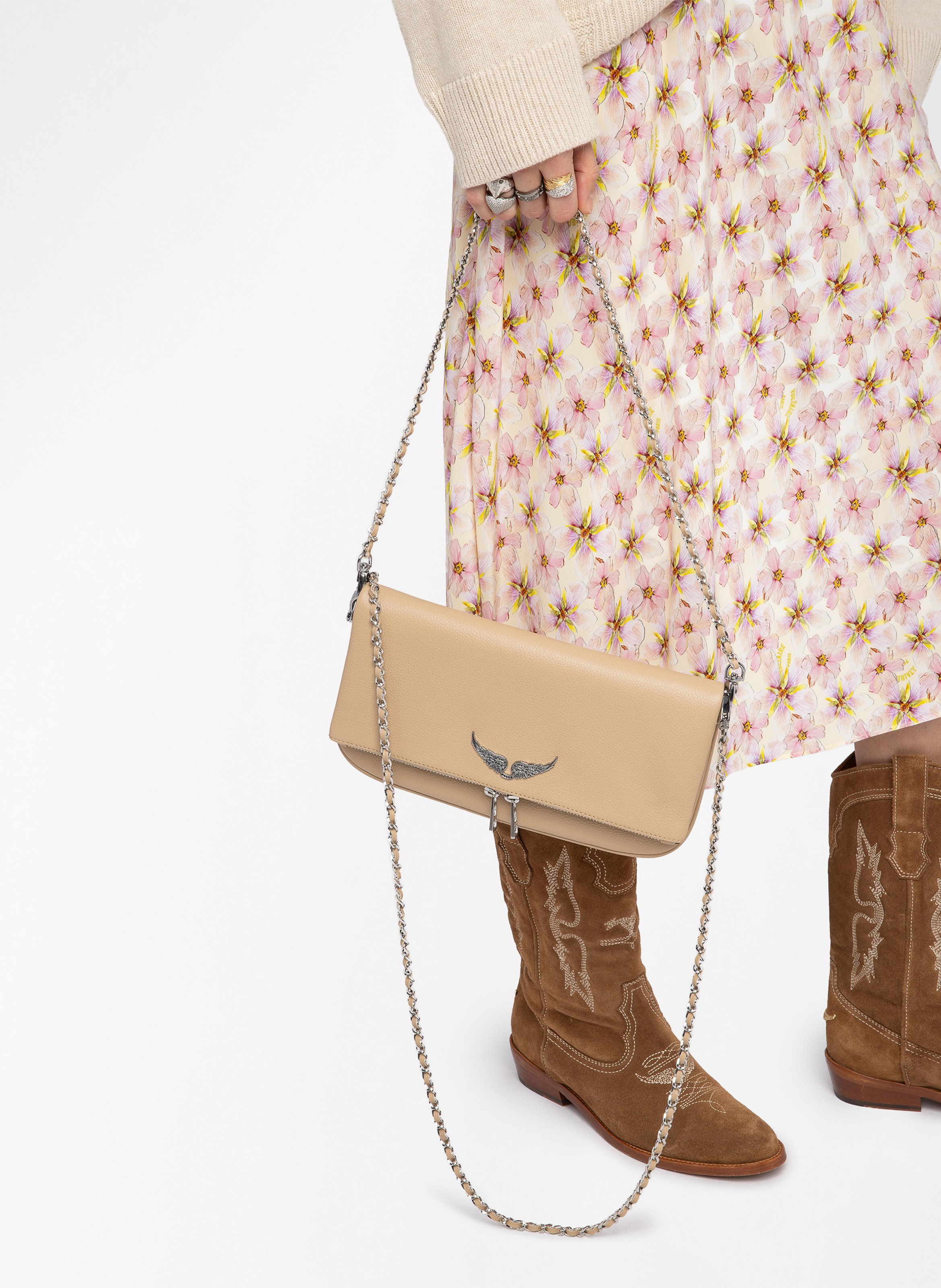 Jupe midi fluide imprimée jayla ZADIG&VOLTAIRE Jaune