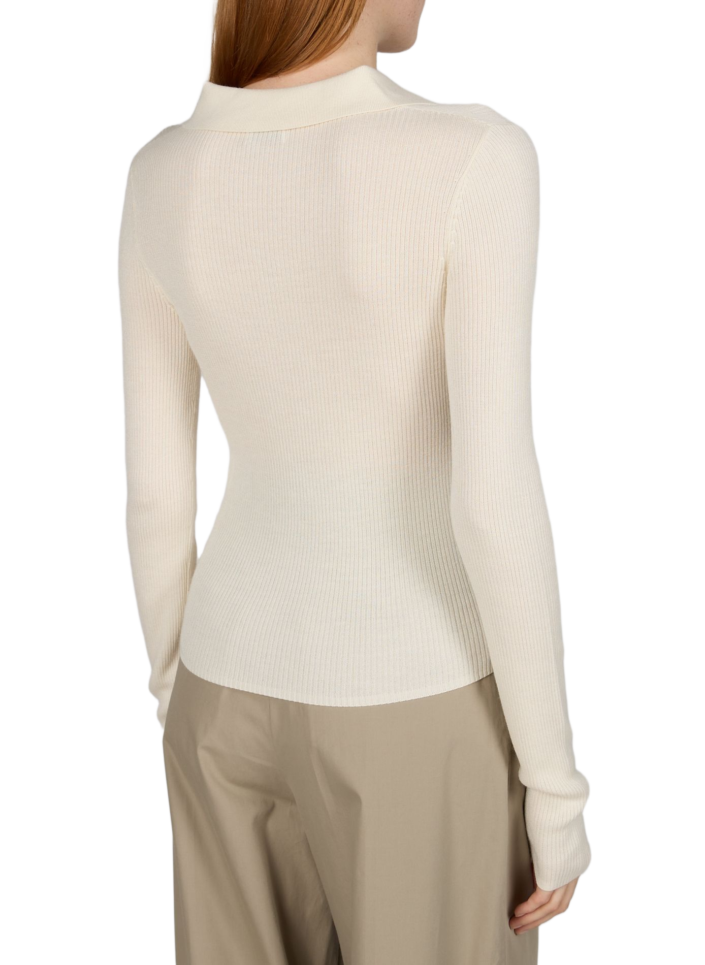 Silk and wool Jules top ALMADA Beige