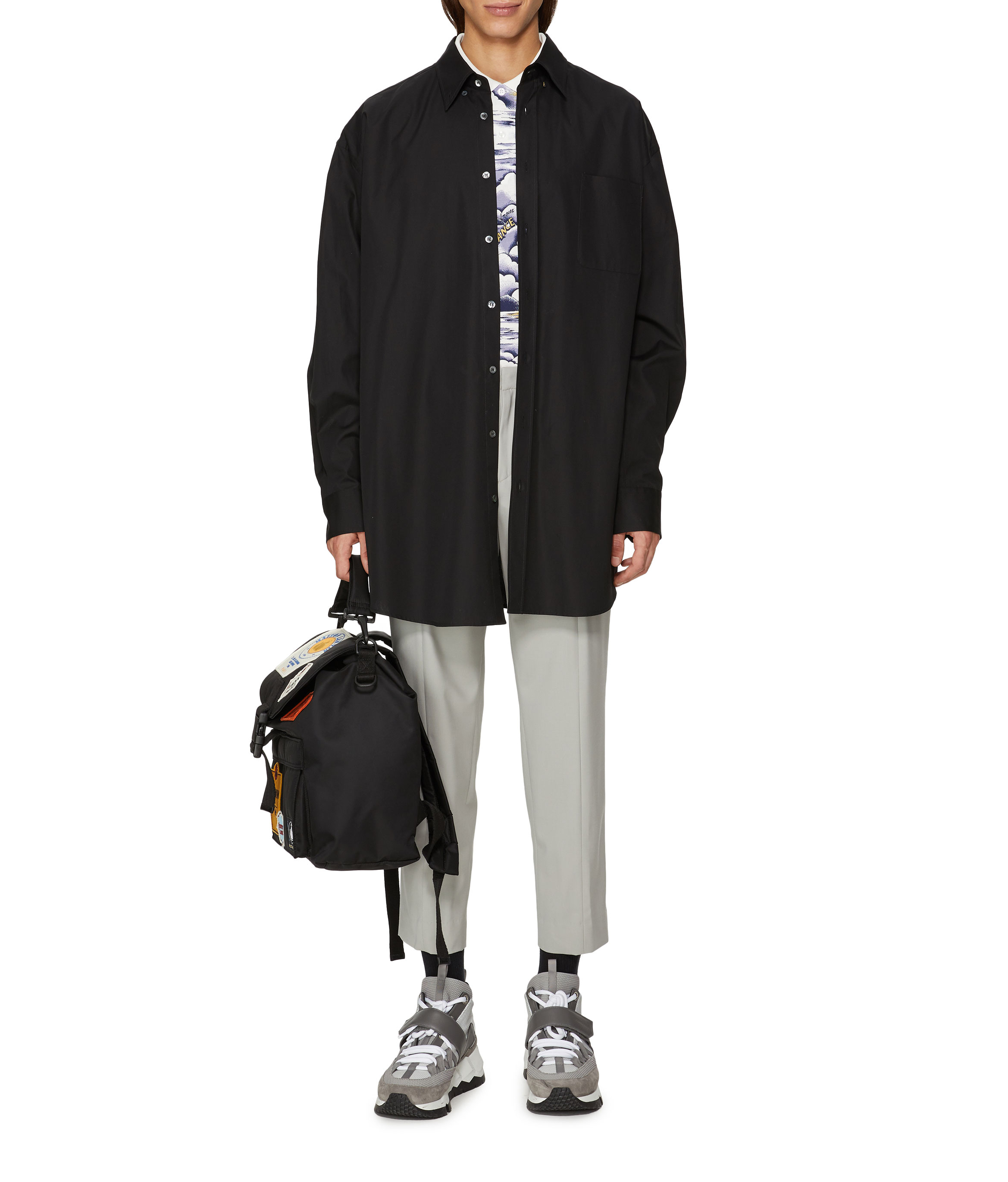 Oversized cotton shirt  MAISON MARGIELA Black