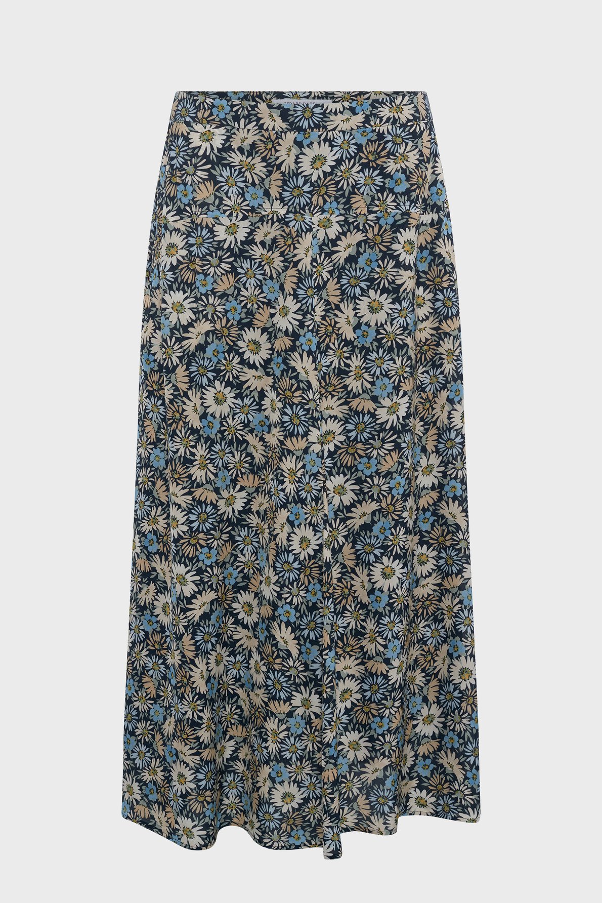 Jupe midi à fleurs - jelina Bleu