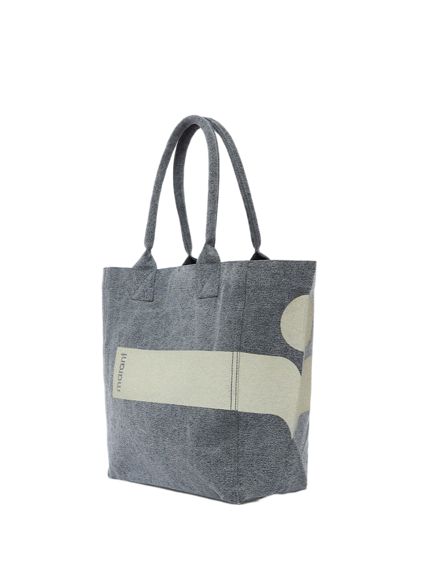 Tote bag Small Yenky printed in cotton ISABEL MARANT Black