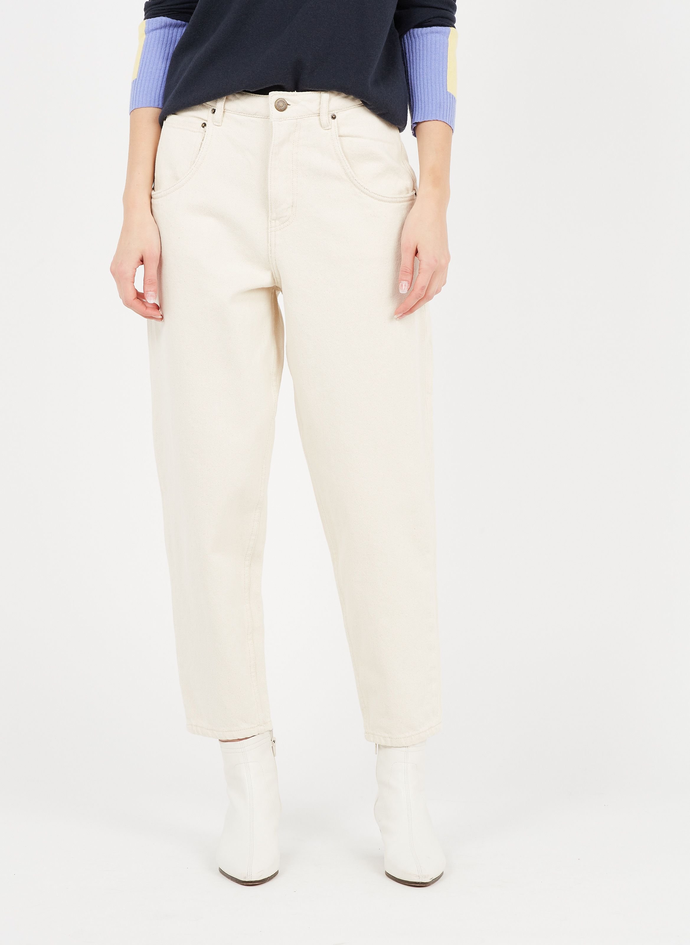 Jean droit en coton tineborow AMERICAN VINTAGE Beige