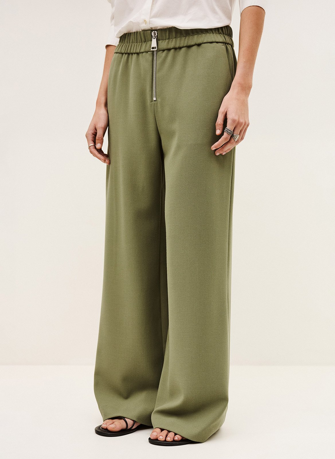 Pantalon large narlos BA&SH Kaki