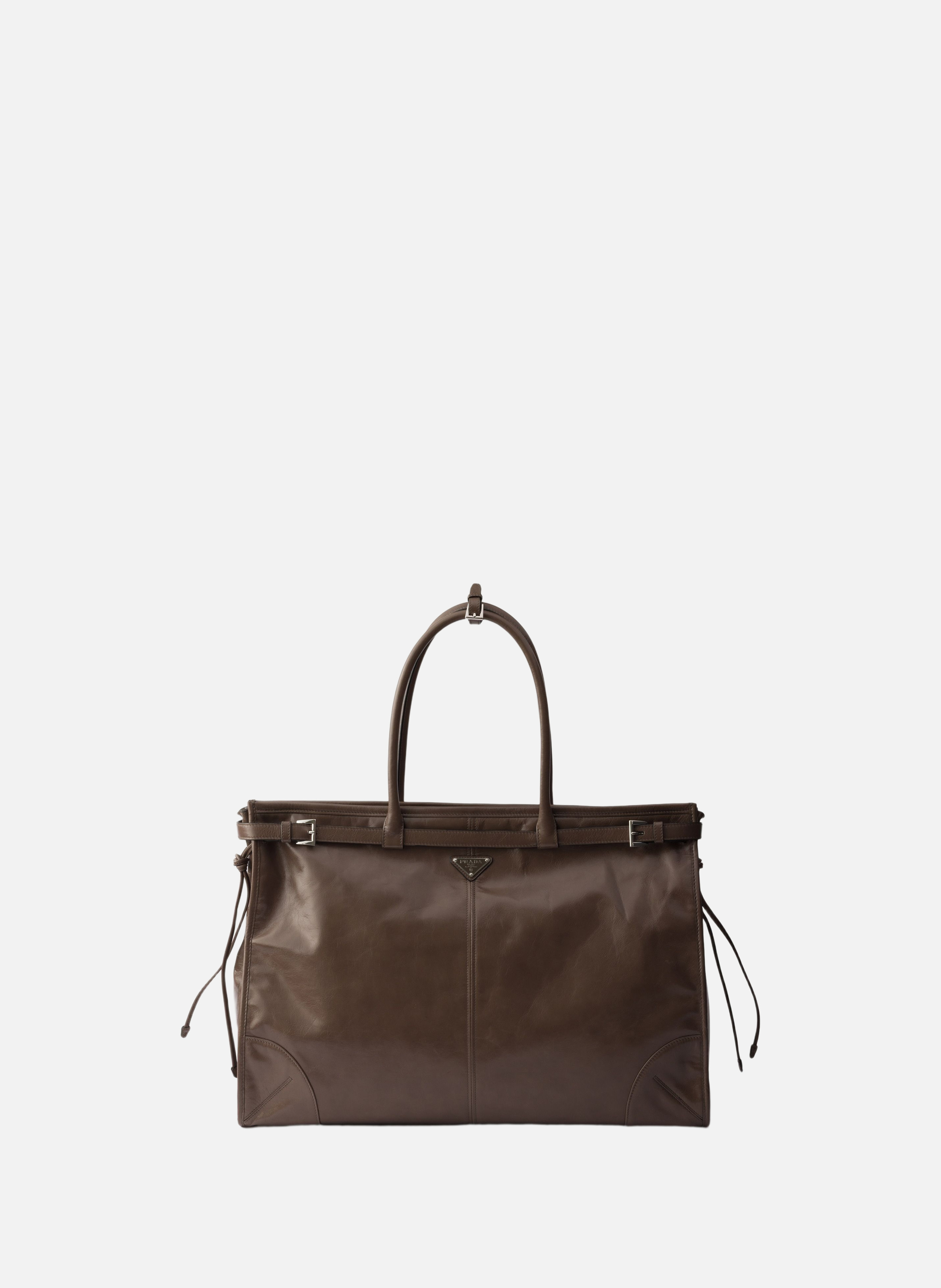 Cabas prada bonnie en cuir PRADA Gris