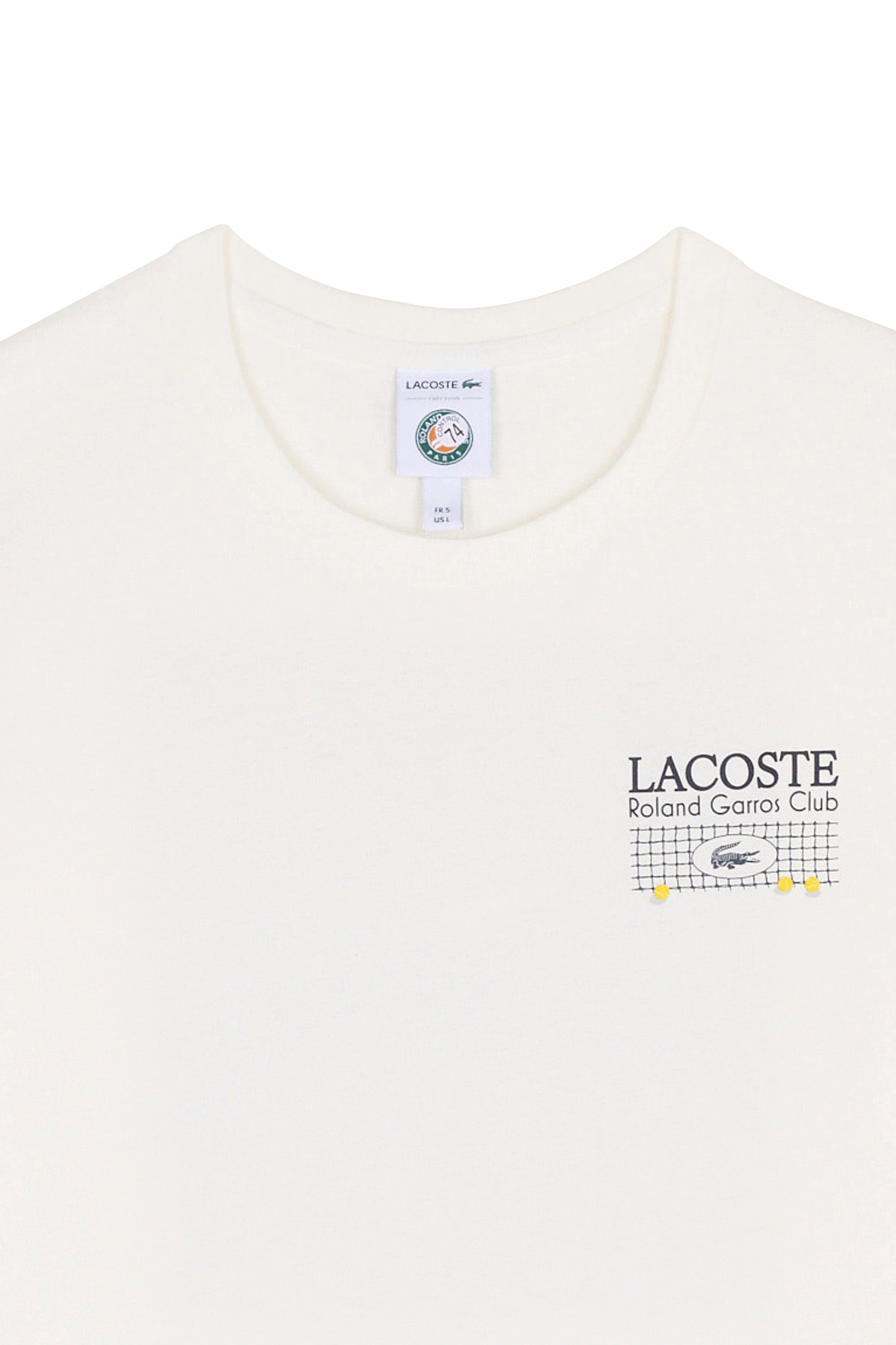 T-shirt roland garros club LACOSTE Blanc