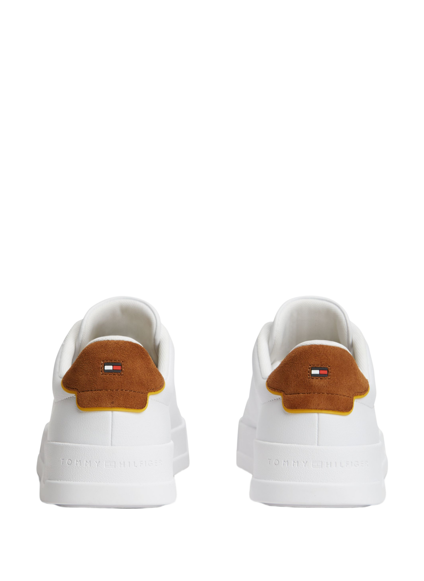 Leder-Sneaker mit Körnungseffekt TOMMY HILFIGER Weiss