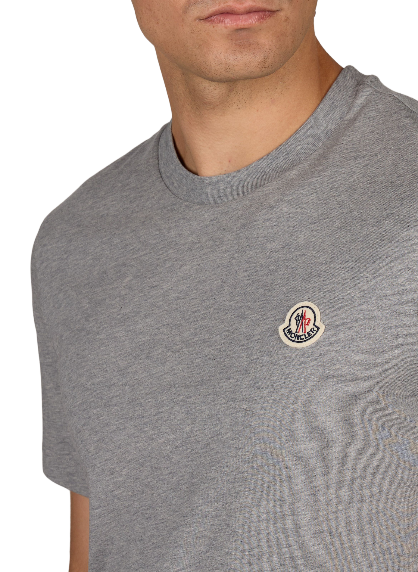 Set of 3 straight cotton t-shirts MONCLER Orange