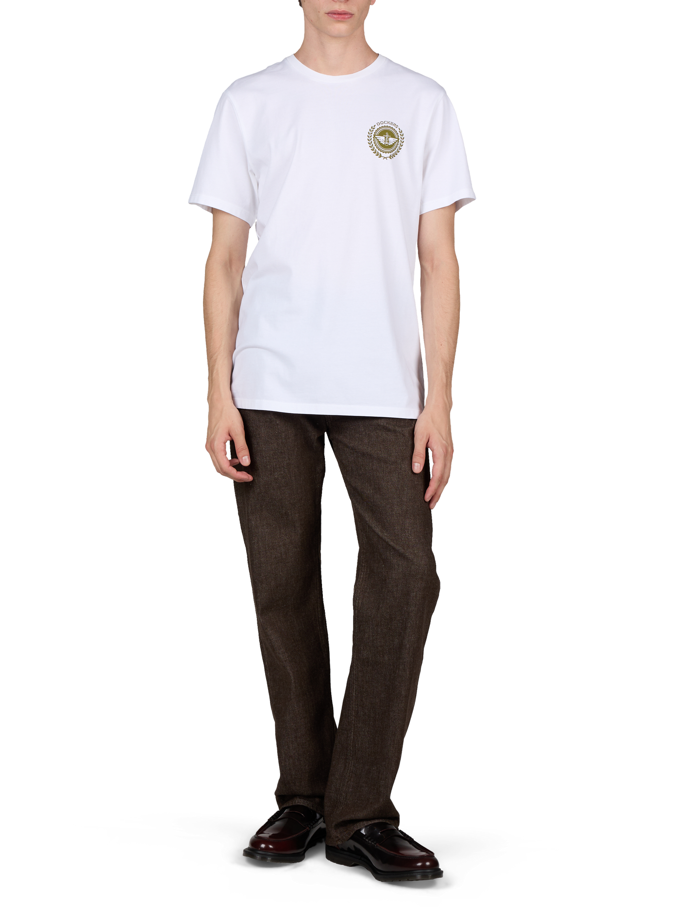 T-Shirt mit Logo aus Baumwolle DOCKERS Weiss