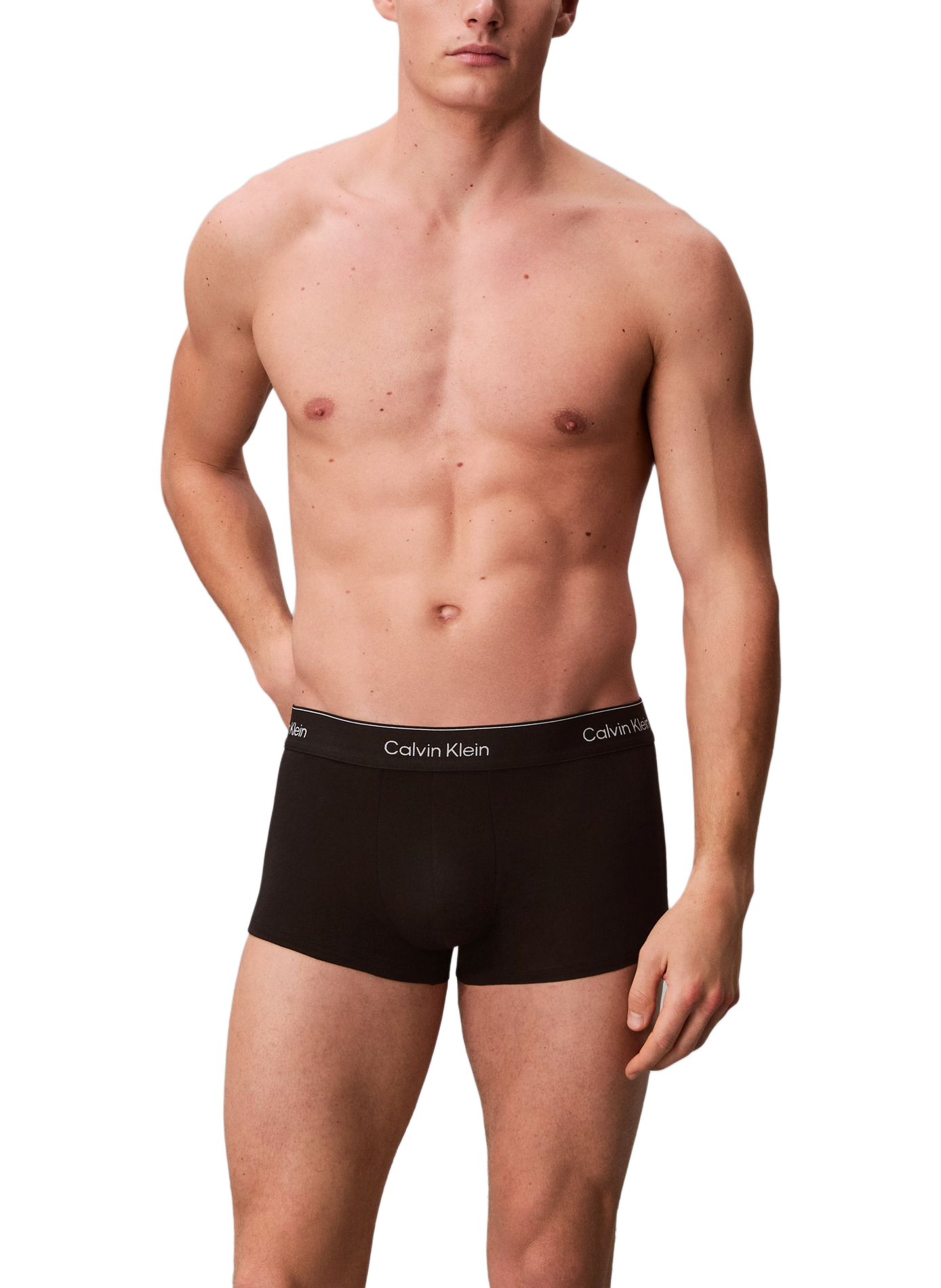 Set aus 3 tief sitzenden Boxershorts aus Baumwollmischung CALVIN KLEIN Schwarz