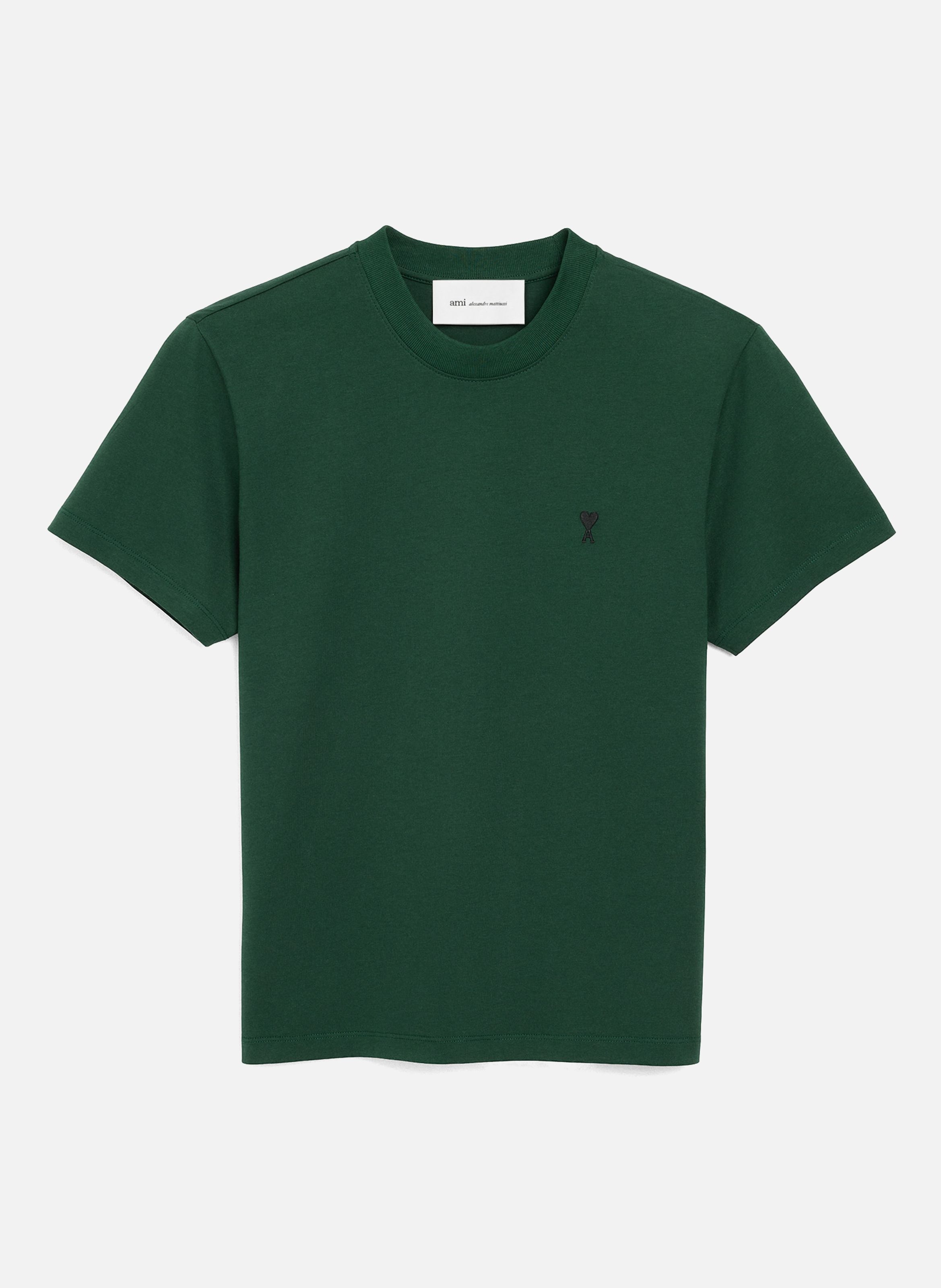 T-shirt ami de coeur en coton AMI PARIS Vert