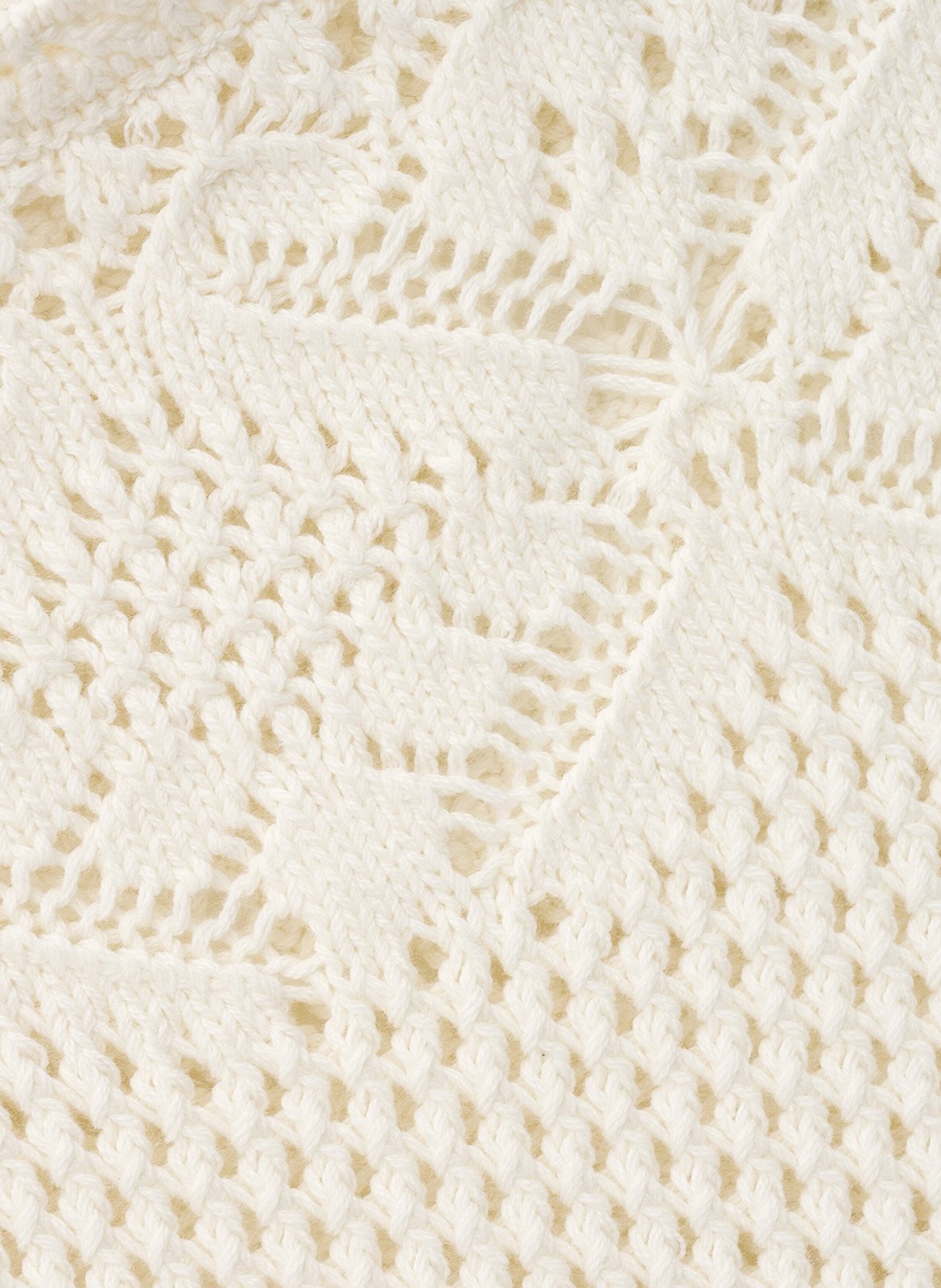 Poncho à franges en maille crochet sandy BA&SH Beige