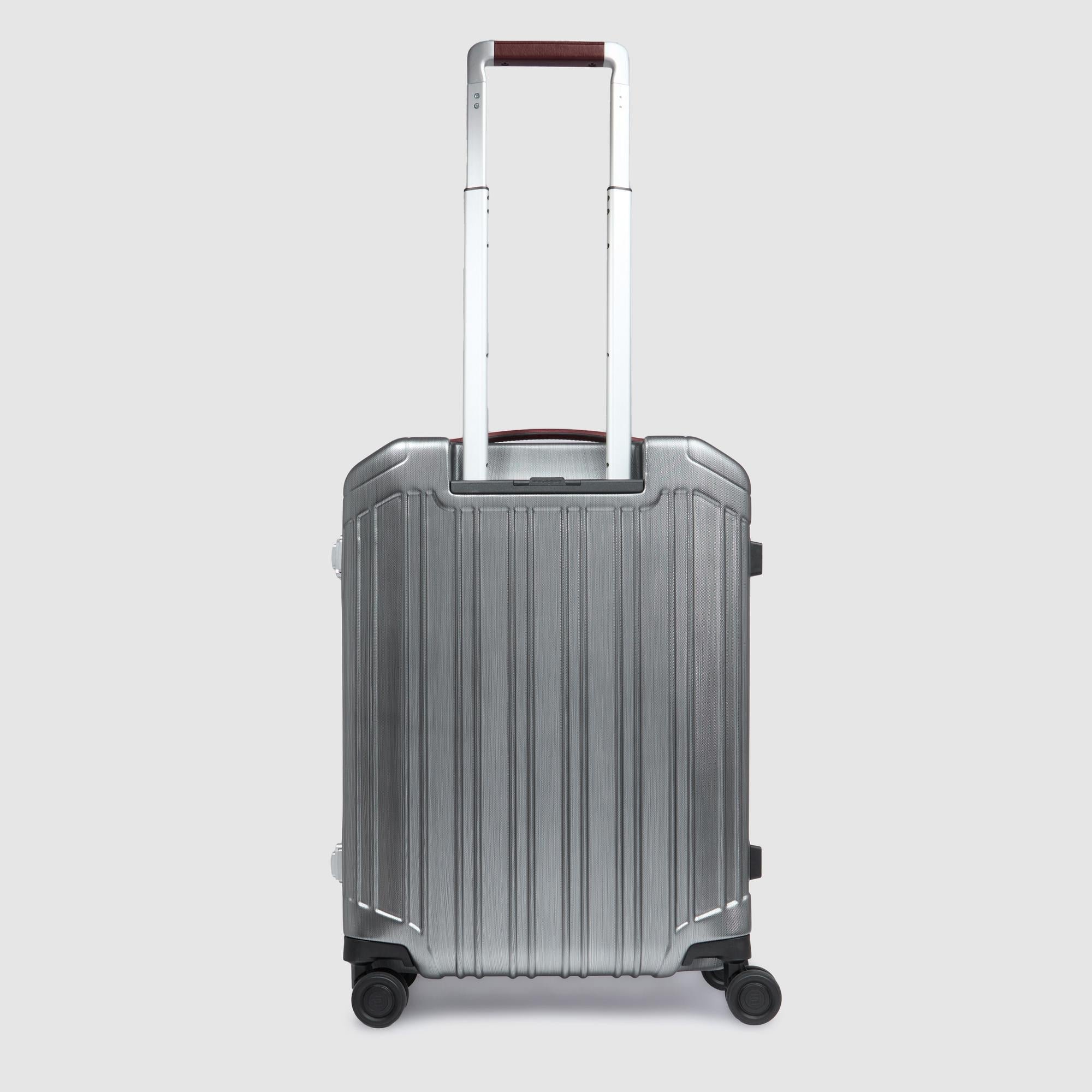 Handbagagekoffer met 4 wielen voor 17,3" laptop PIQUADRO Zwart