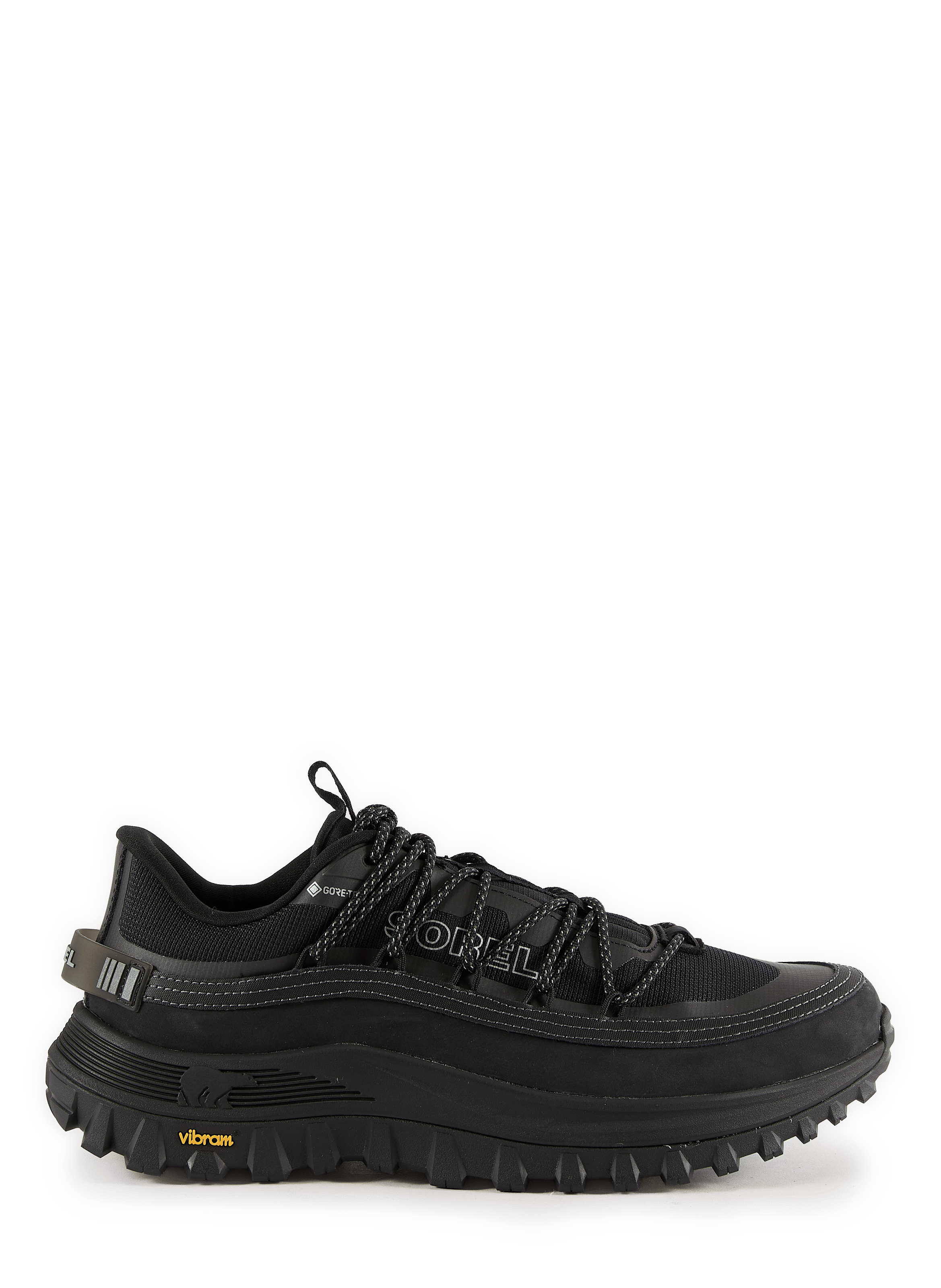 Mixed Leather Lace-Up Sneakers SOREL Black