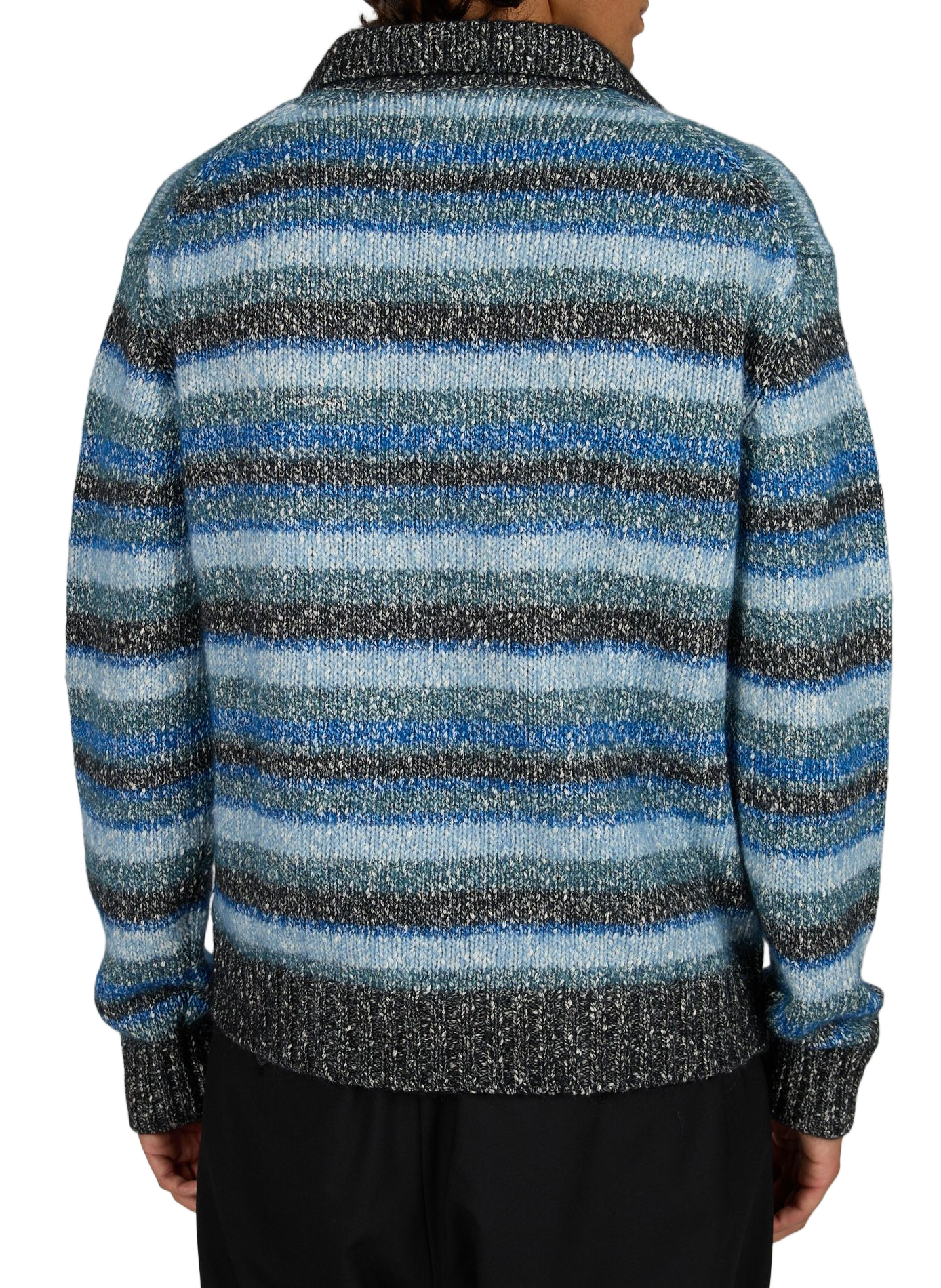 Pull ample rayé col ouvert NN.07 Bleu