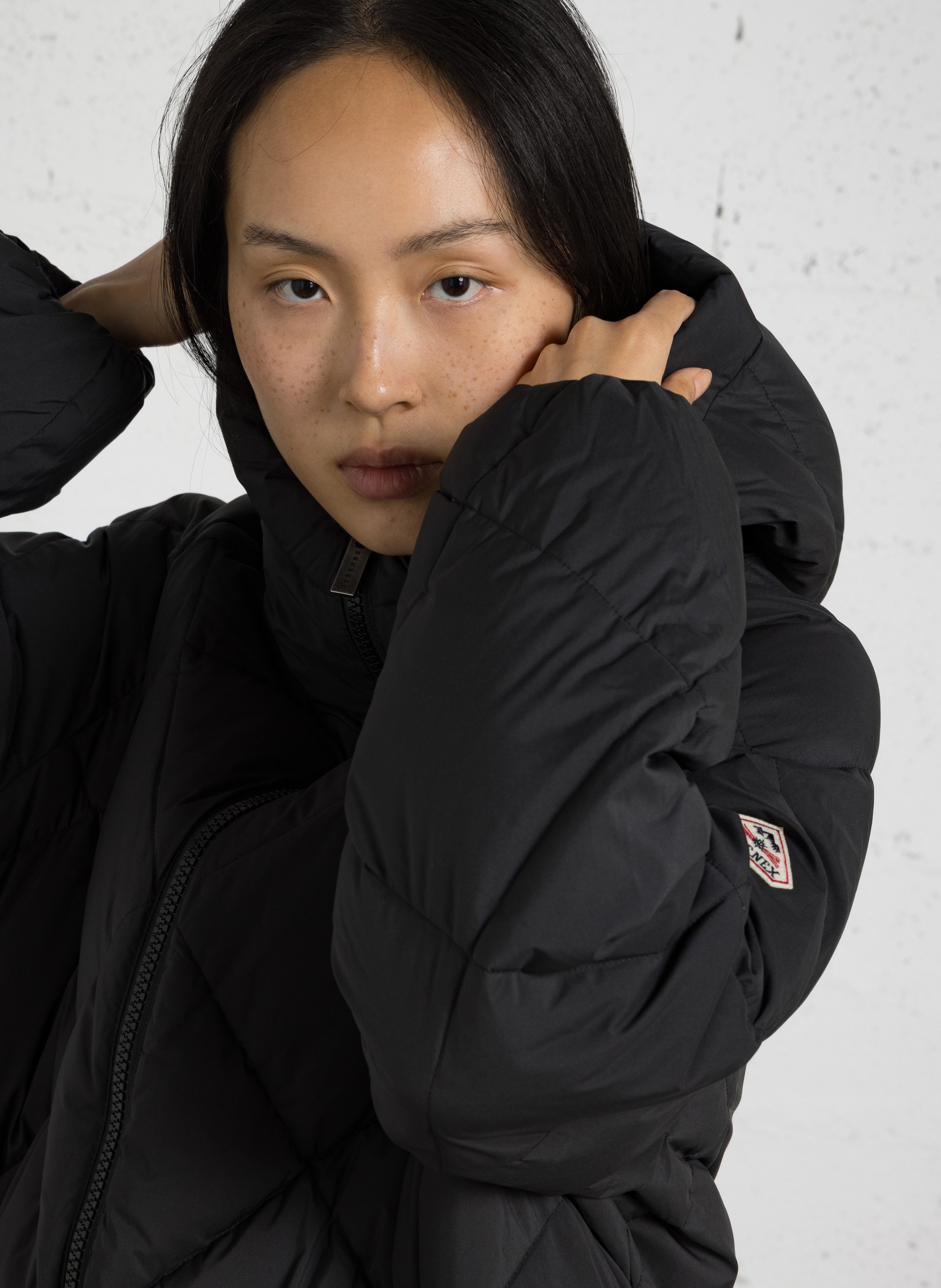 Gewatteerde parka met capuchon Adele. PYRENEX Zwart