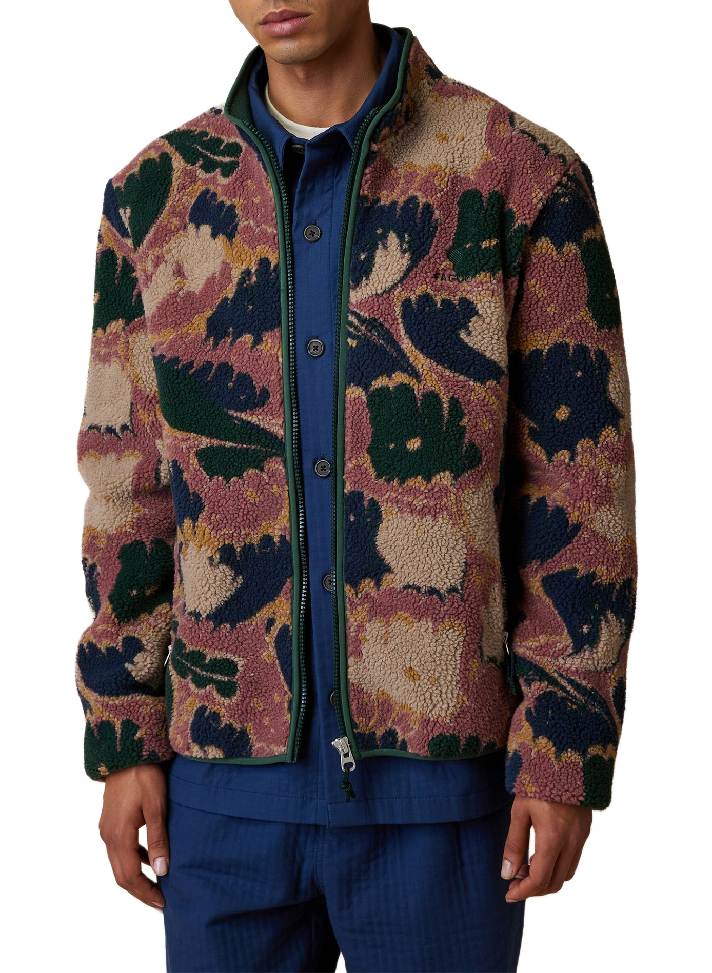 Gerade geschnittene Sherpa-Jacke Senonche FAGUO Rosa